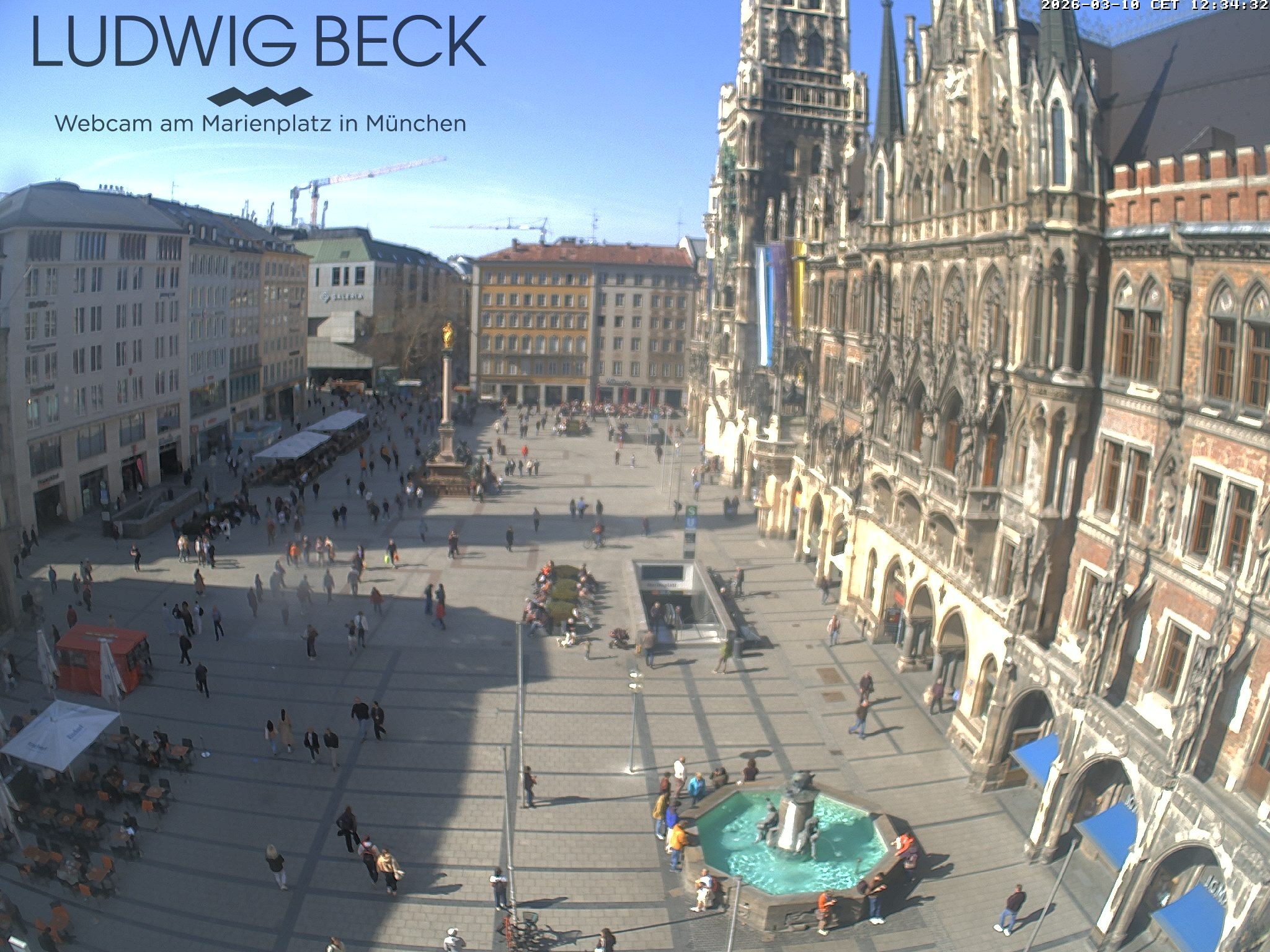Archiv Foto Webcam am Marienplatz München