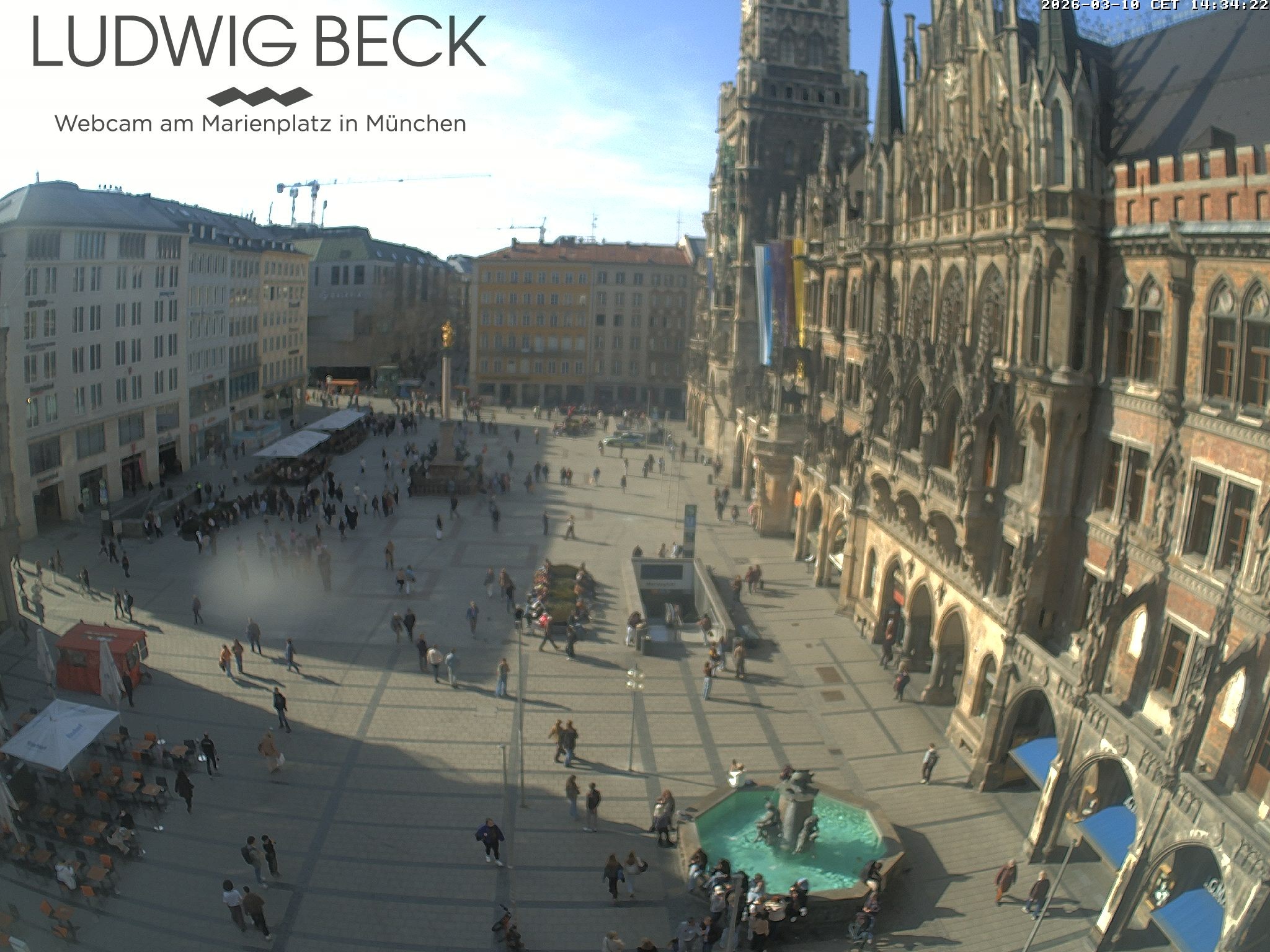 Archiv Foto Webcam am Marienplatz München