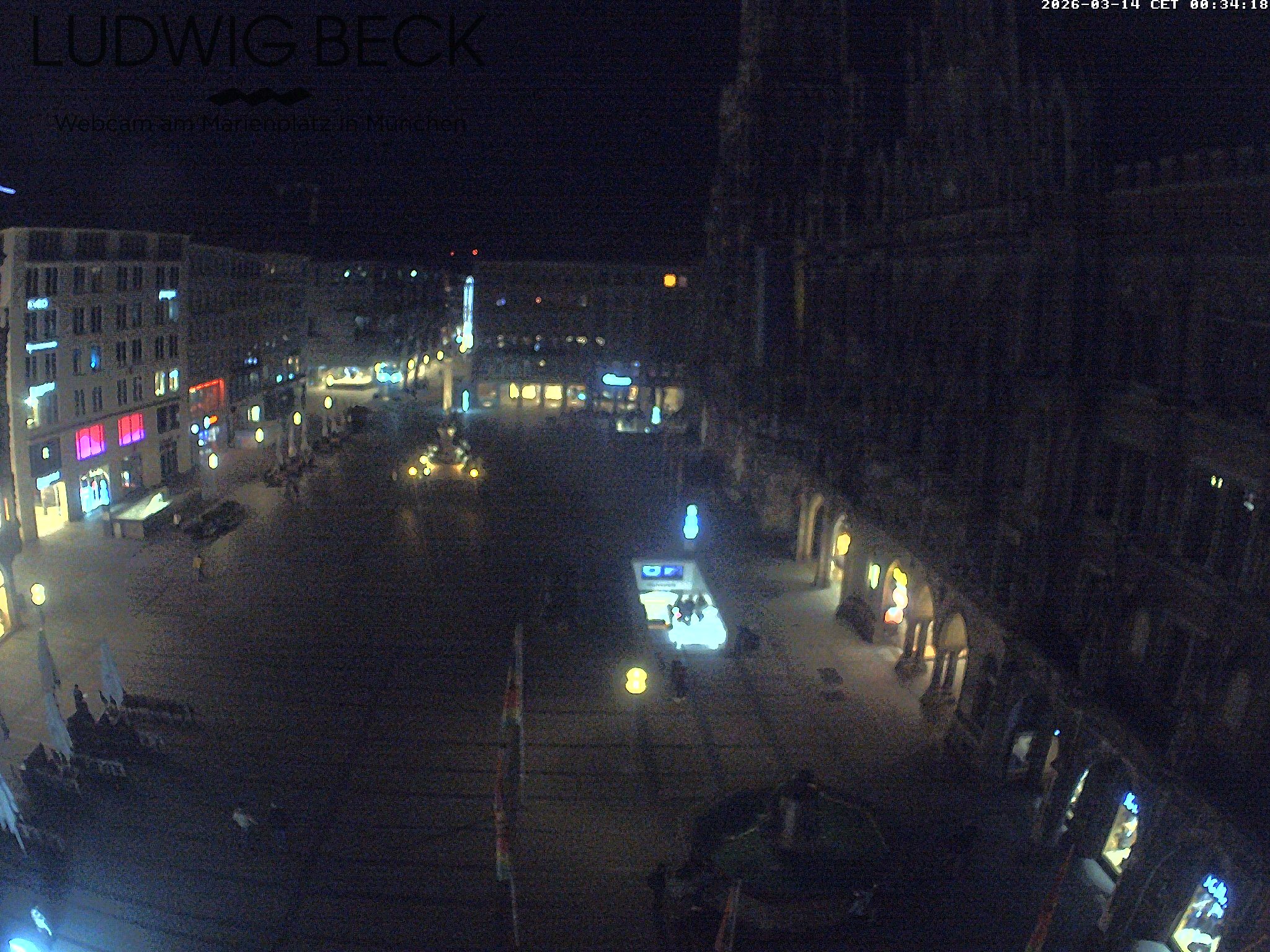 Archiv Foto Webcam am Marienplatz München