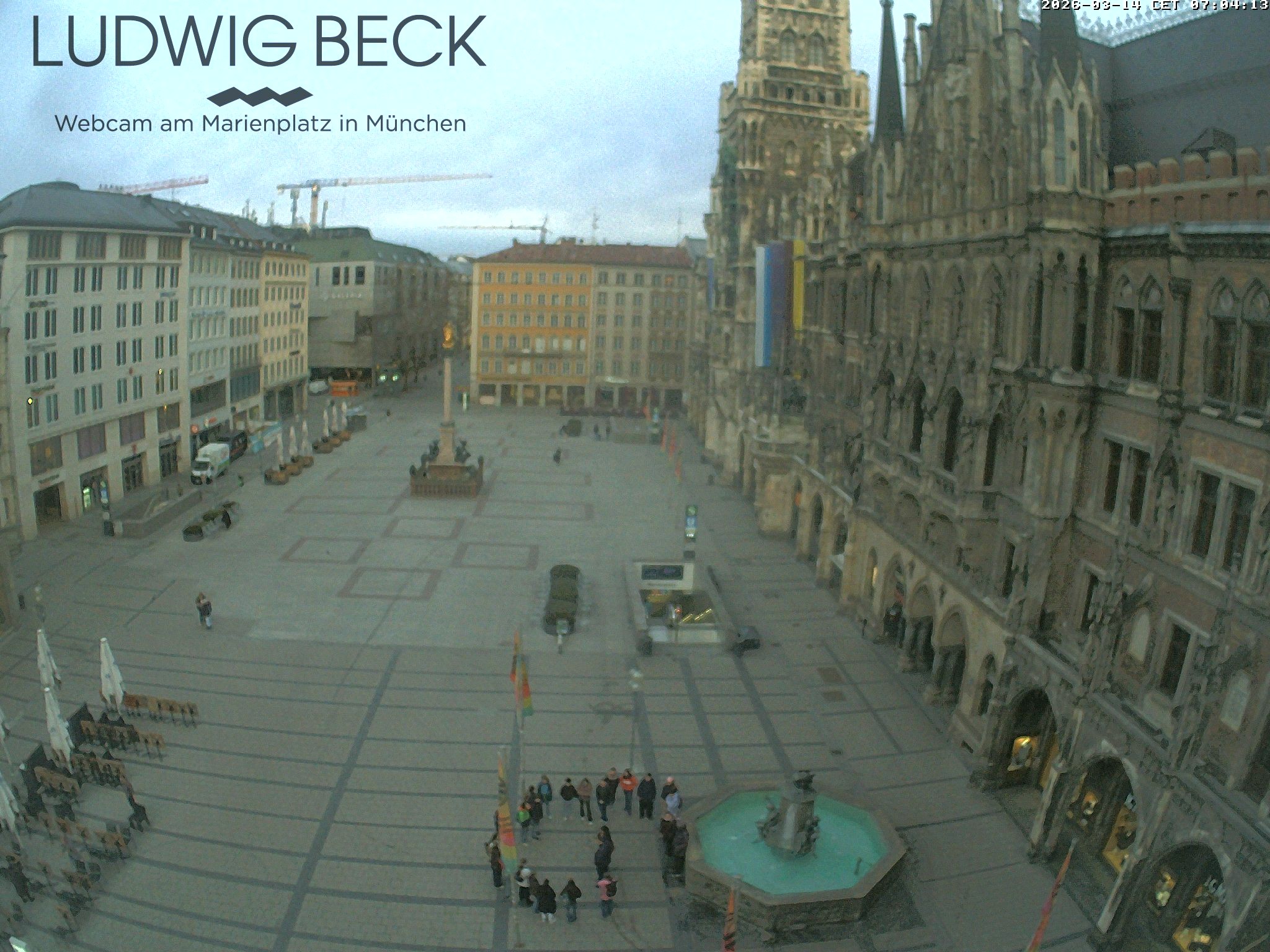Archiv Foto Webcam am Marienplatz München