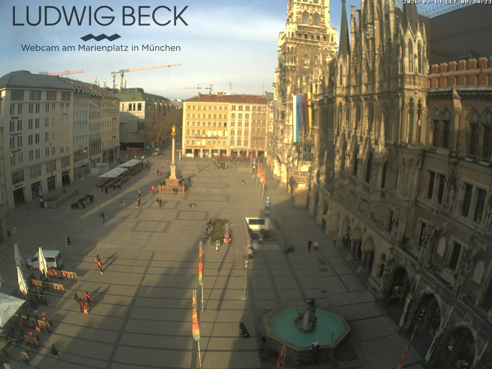 Archiv Foto Webcam am Marienplatz München