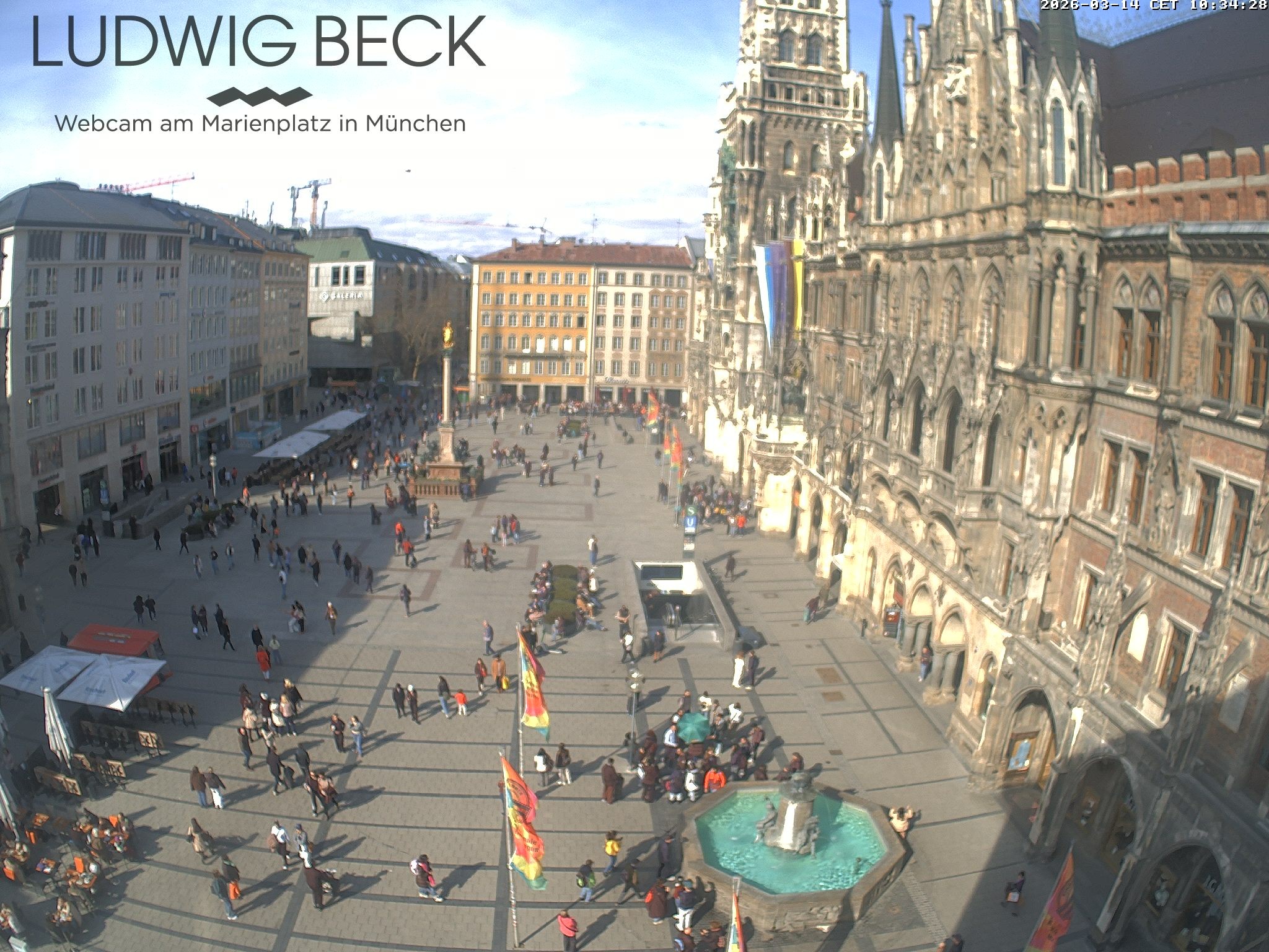 Archiv Foto Webcam am Marienplatz München