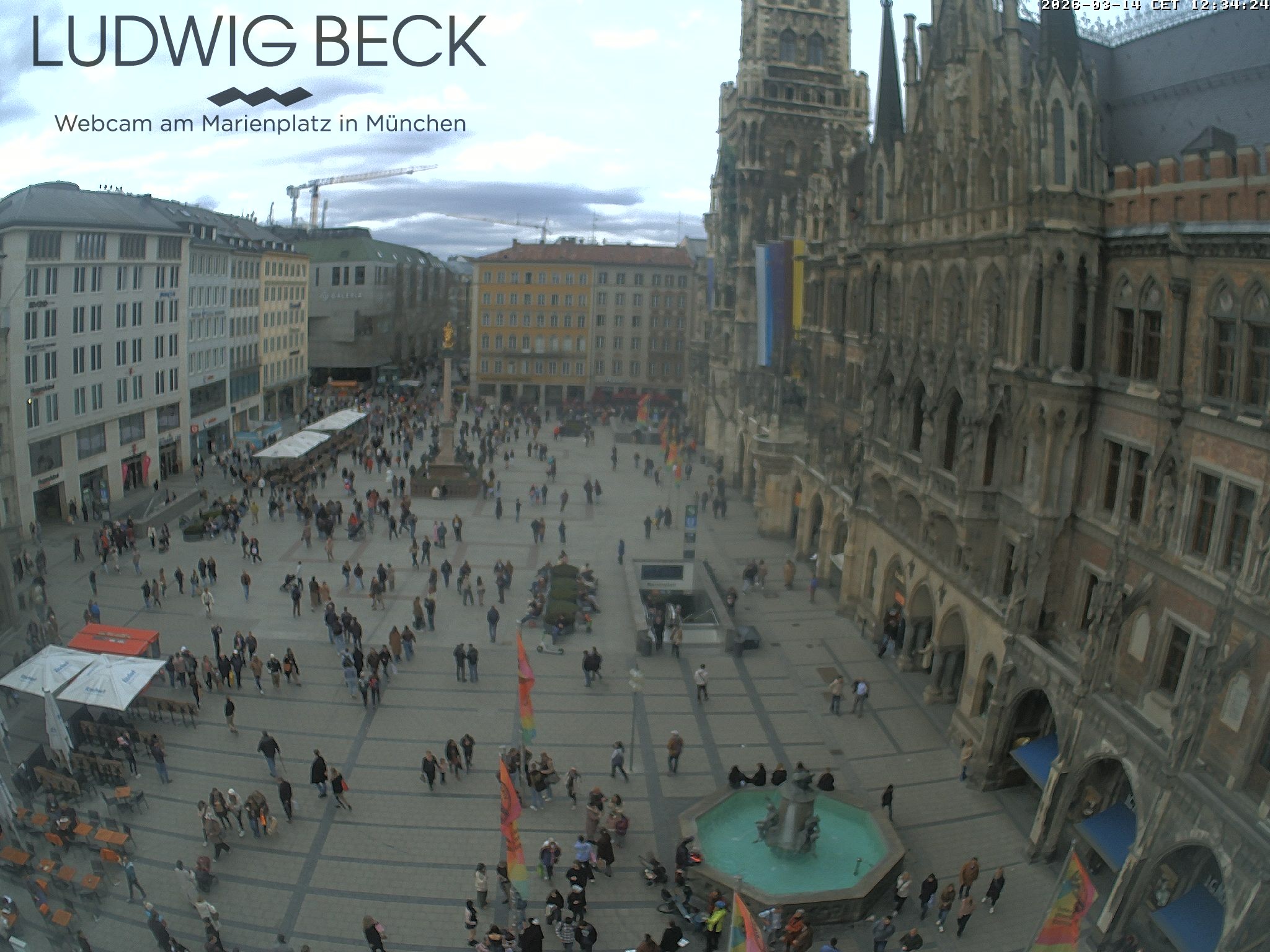 Archiv Foto Webcam am Marienplatz München