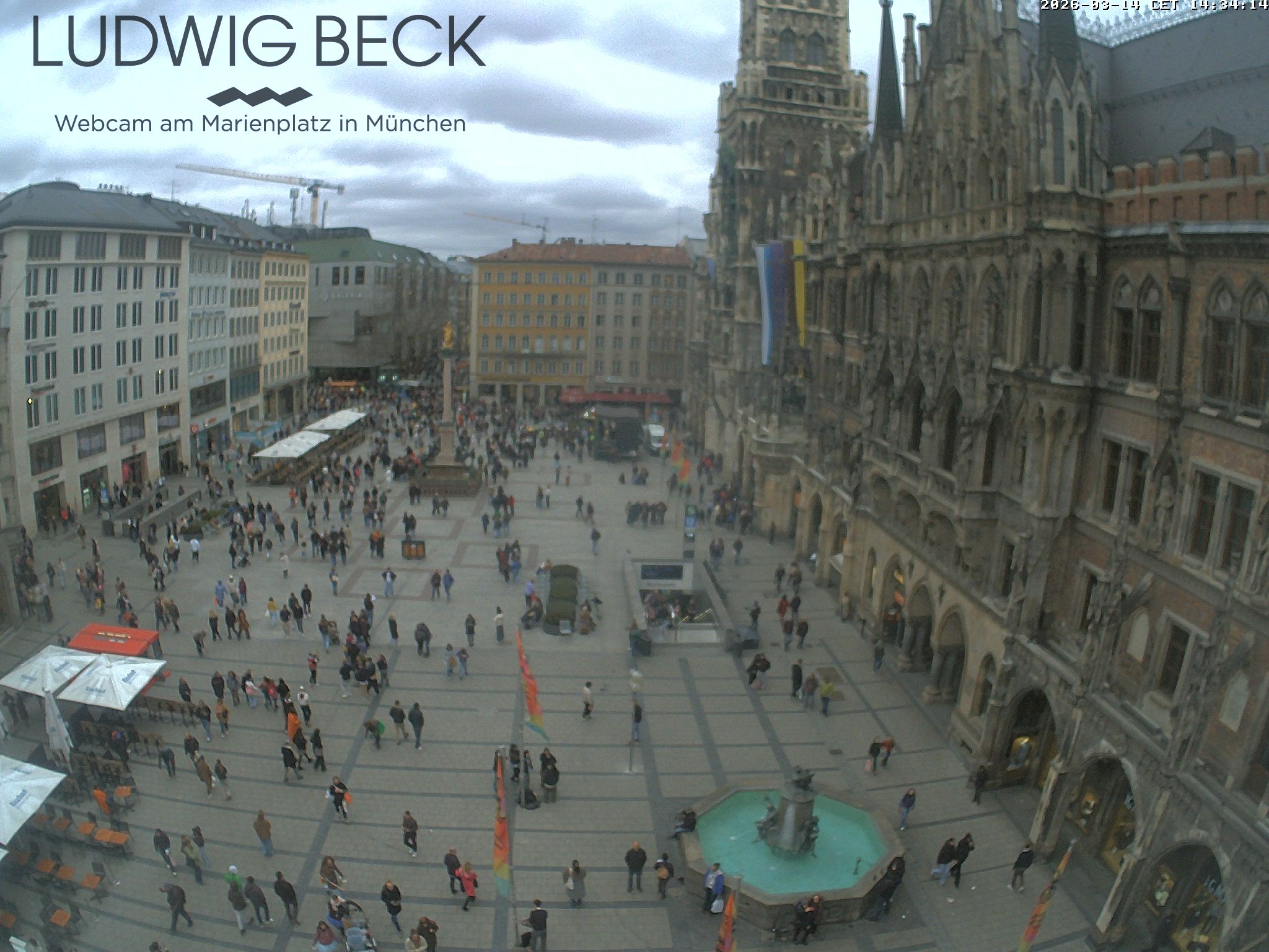 Archiv Foto Webcam am Marienplatz München