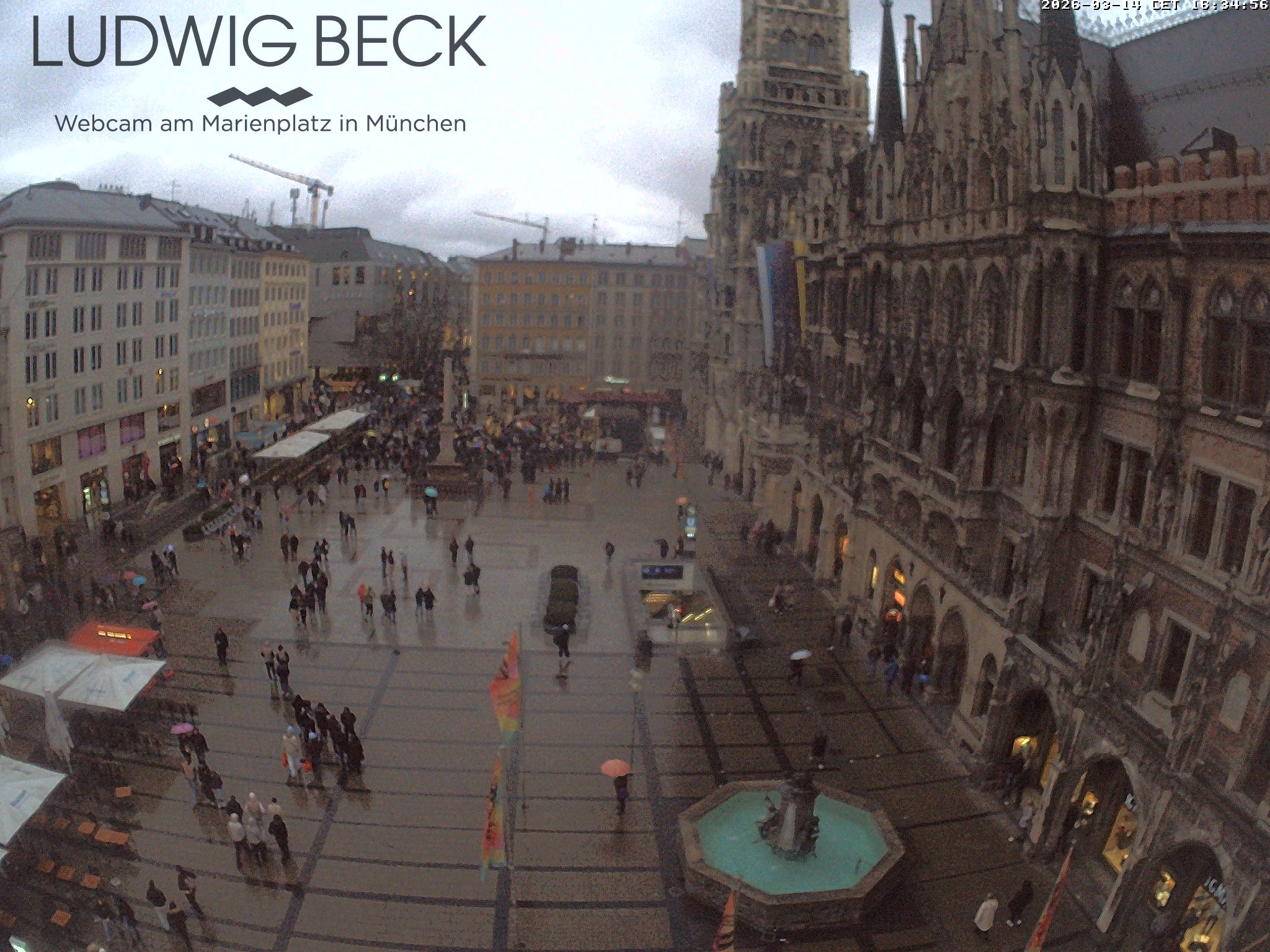 Archiv Foto Webcam am Marienplatz München