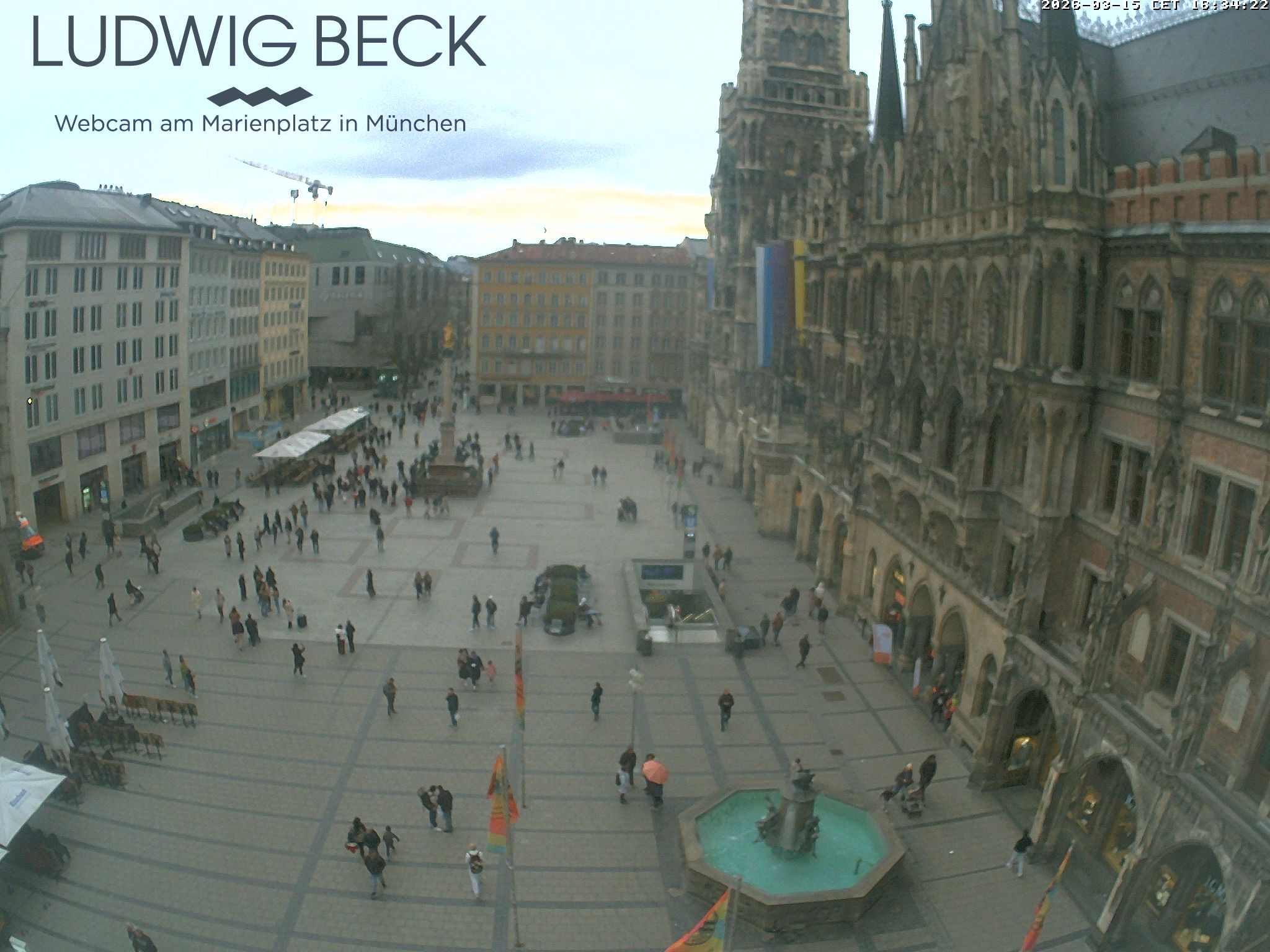 Archived image Webcam at the Marienplatz, Munich