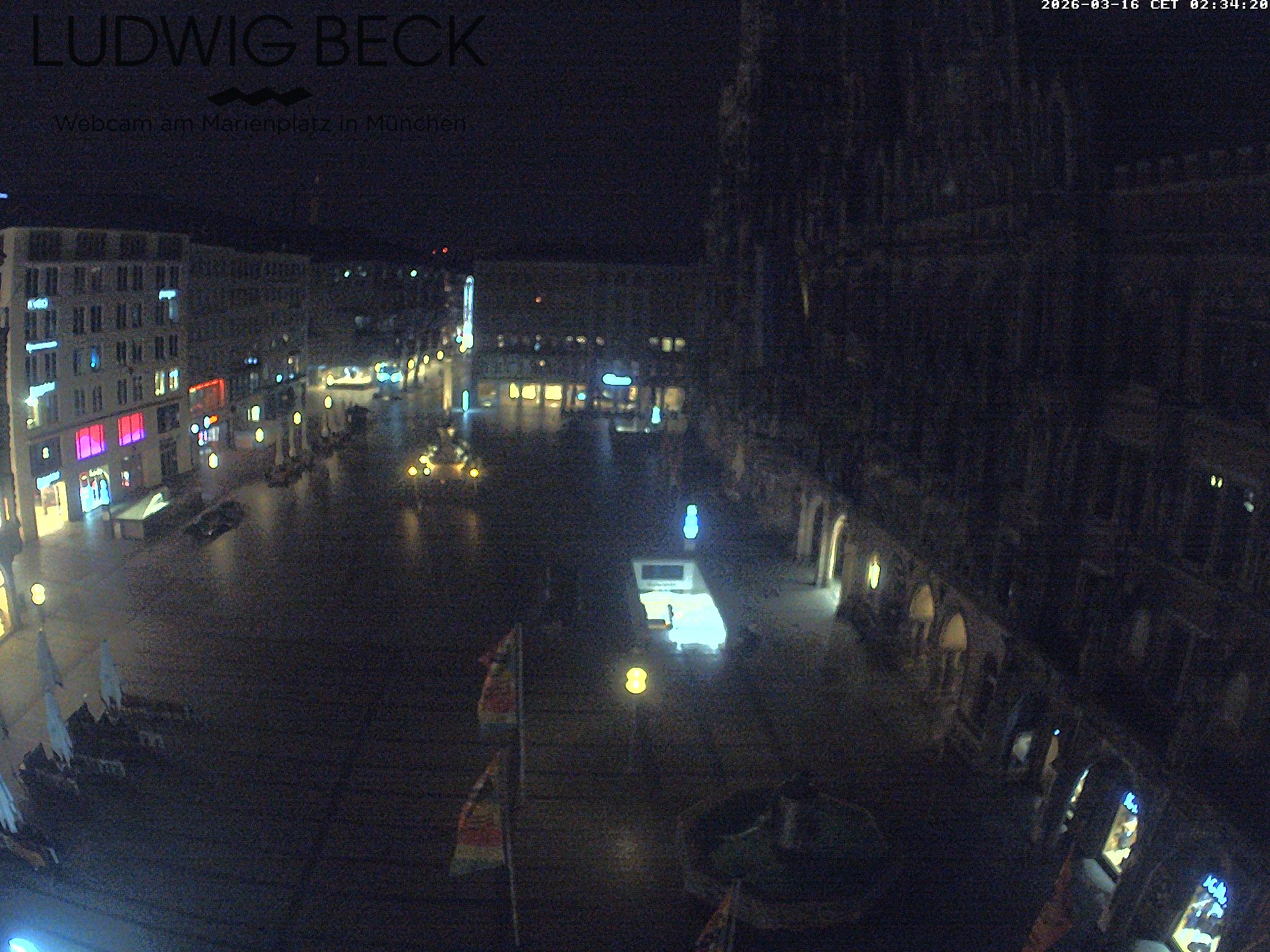 Archiv Foto Webcam am Marienplatz München