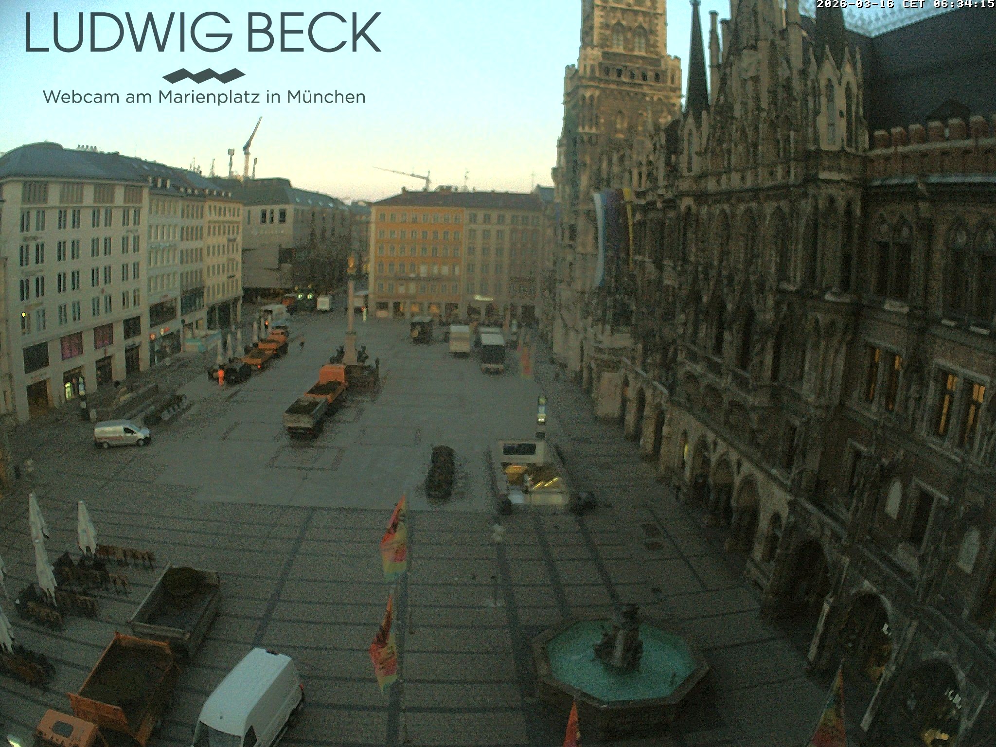 Archiv Foto Webcam am Marienplatz München