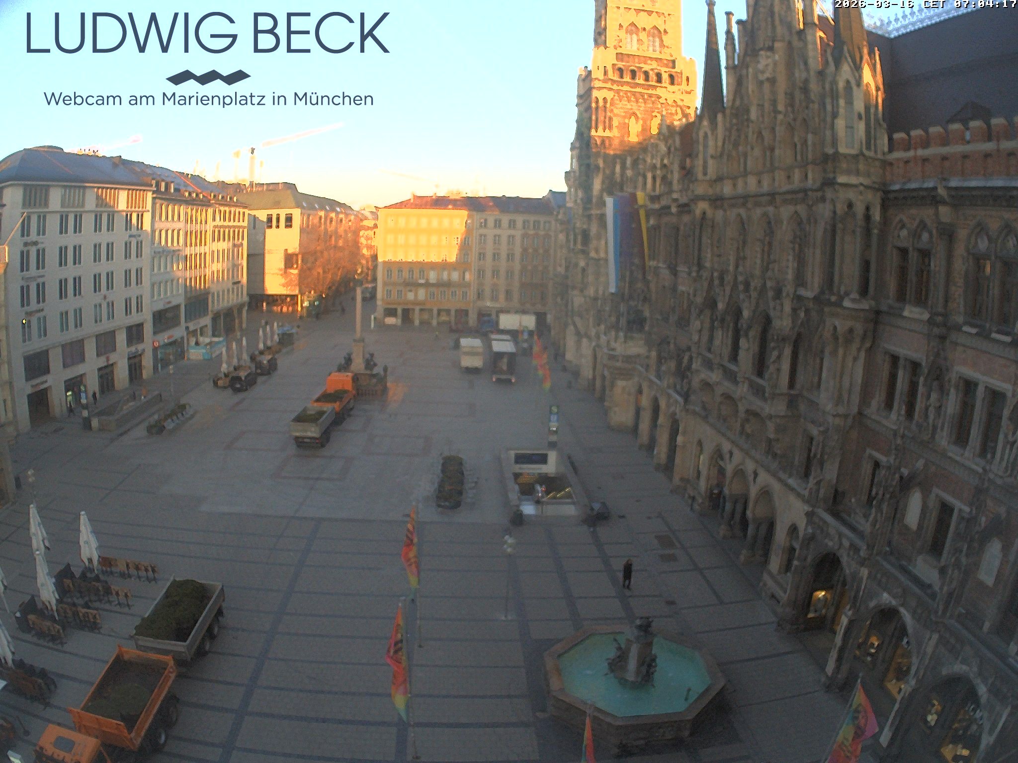 Archiv Foto Webcam am Marienplatz München