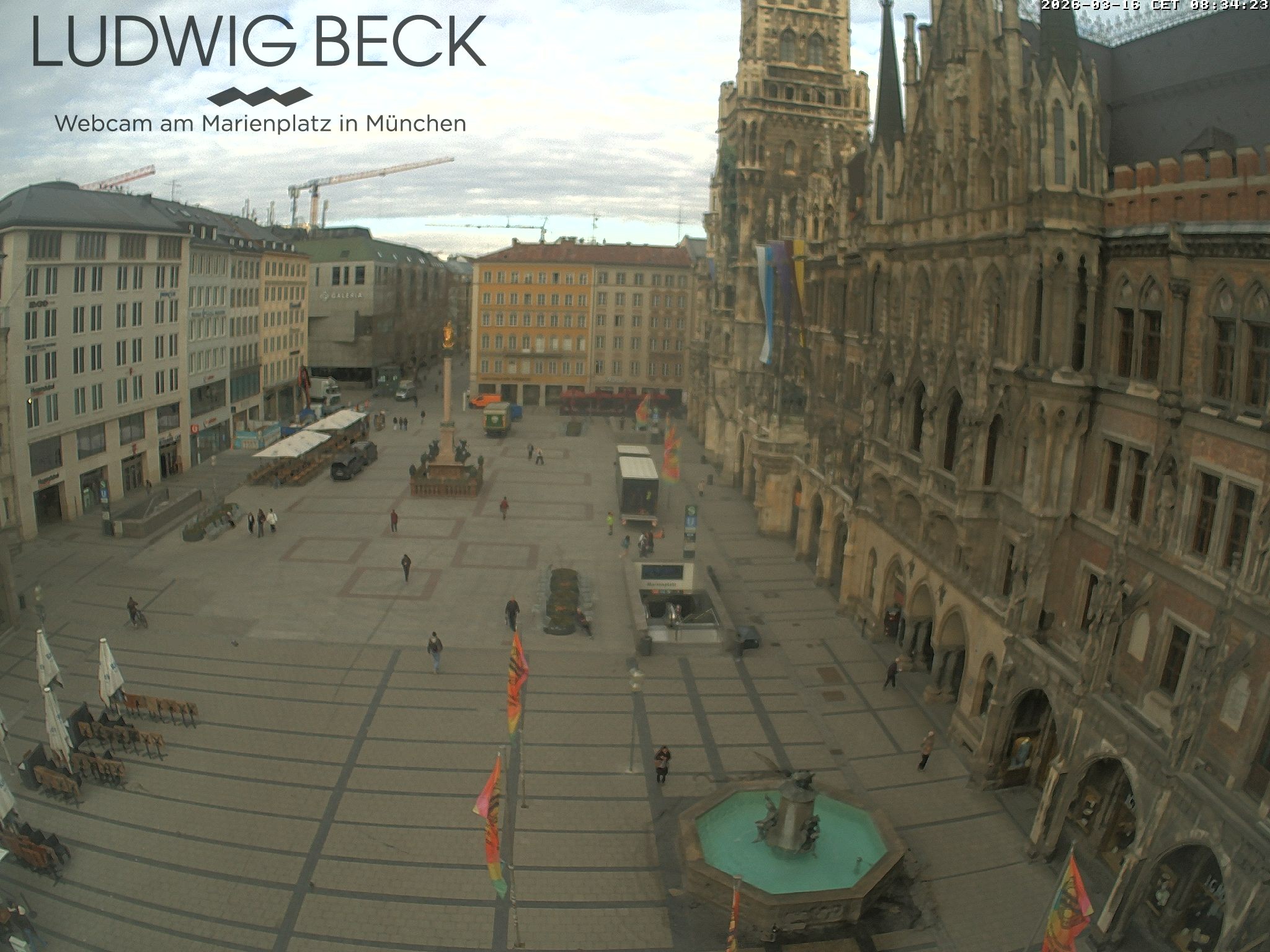 Archiv Foto Webcam am Marienplatz München
