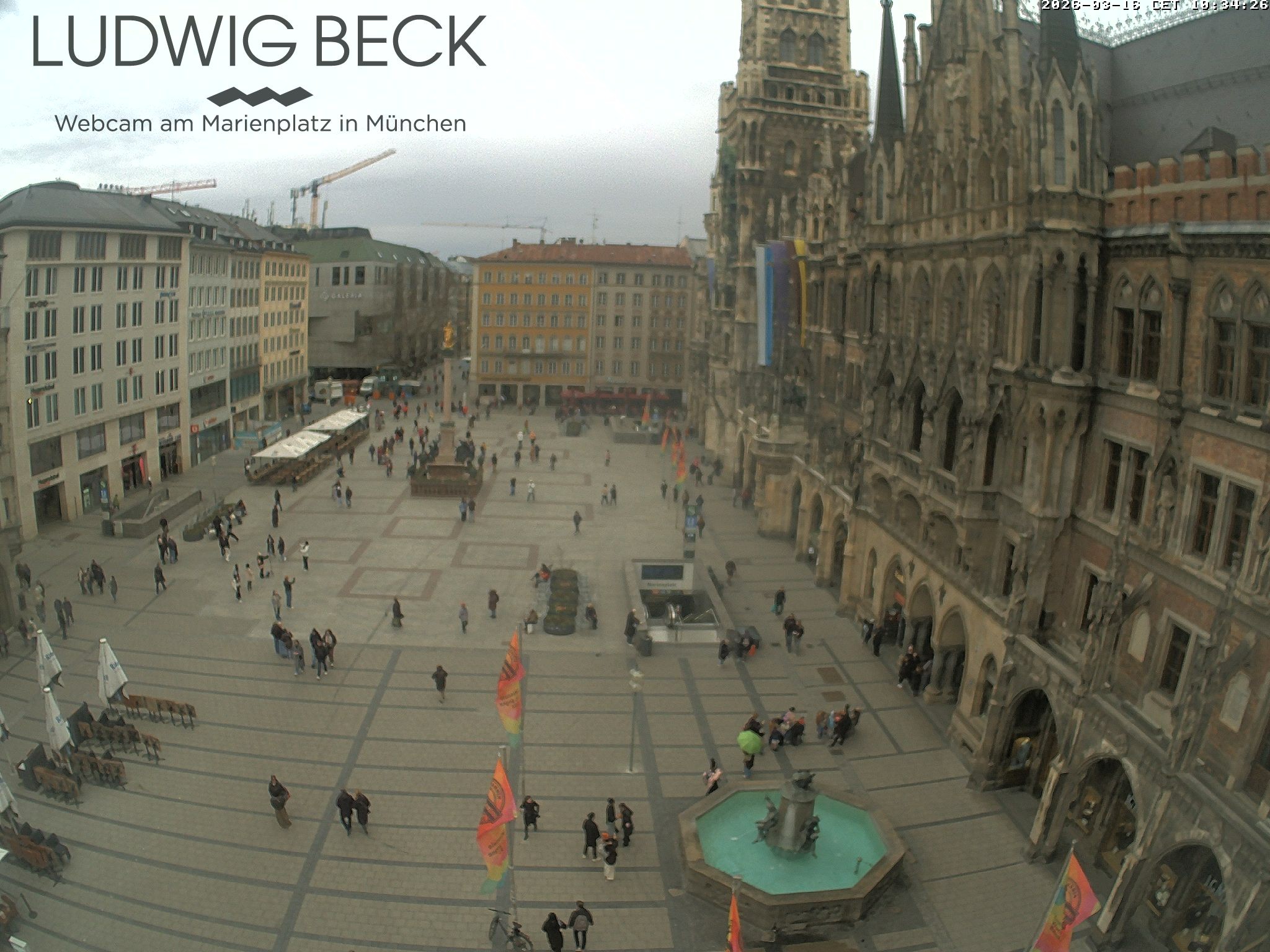 Archiv Foto Webcam am Marienplatz München