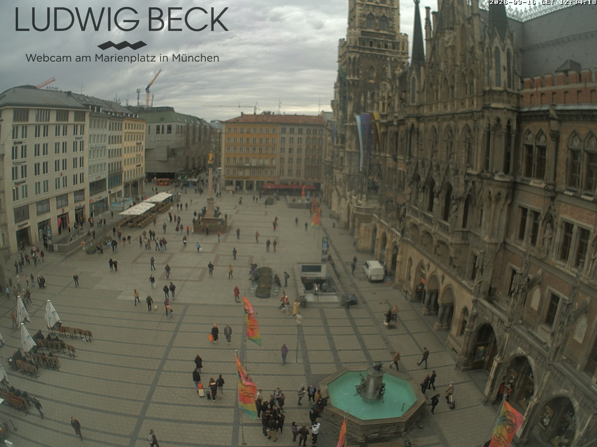 Archiv Foto Webcam am Marienplatz München