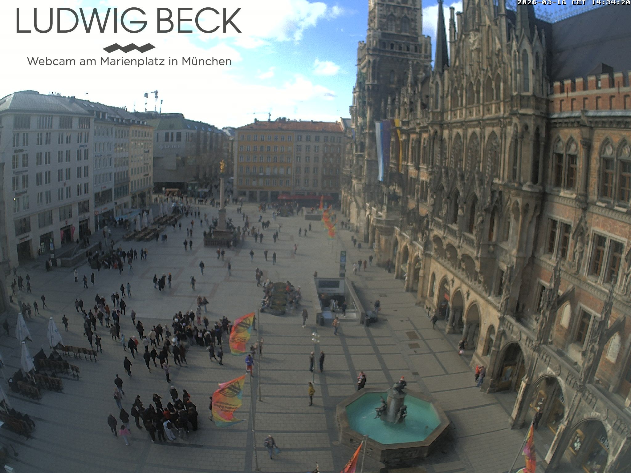 Archiv Foto Webcam am Marienplatz München