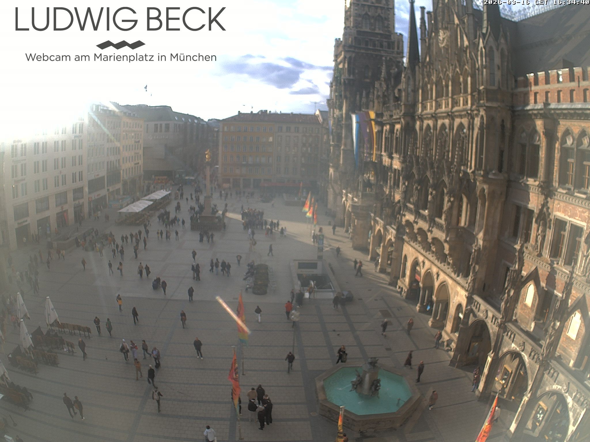 Archiv Foto Webcam am Marienplatz München