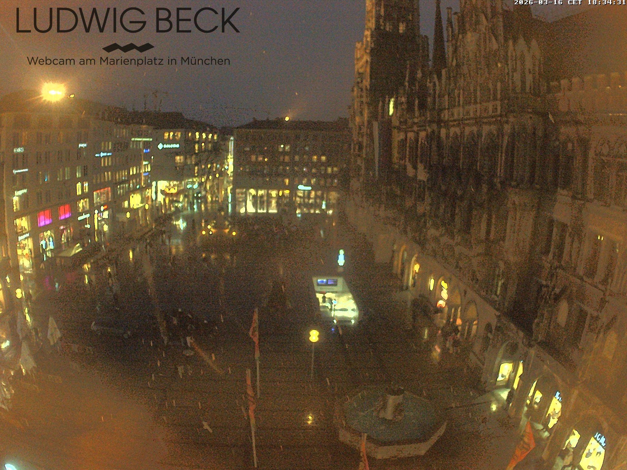 Archiv Foto Webcam am Marienplatz München