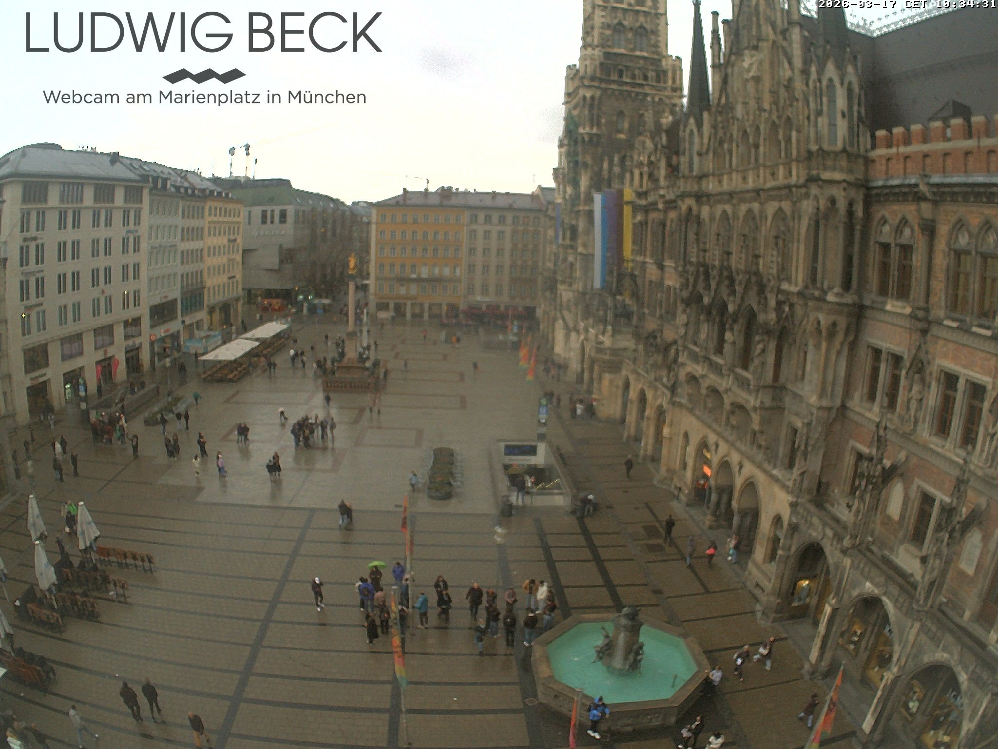 Archiv Foto Webcam am Marienplatz München