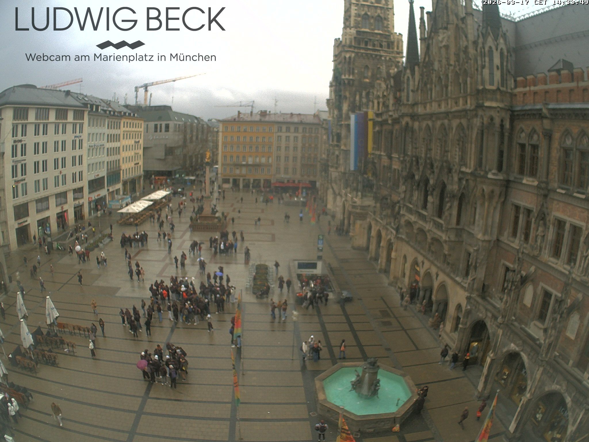 Archiv Foto Webcam am Marienplatz München