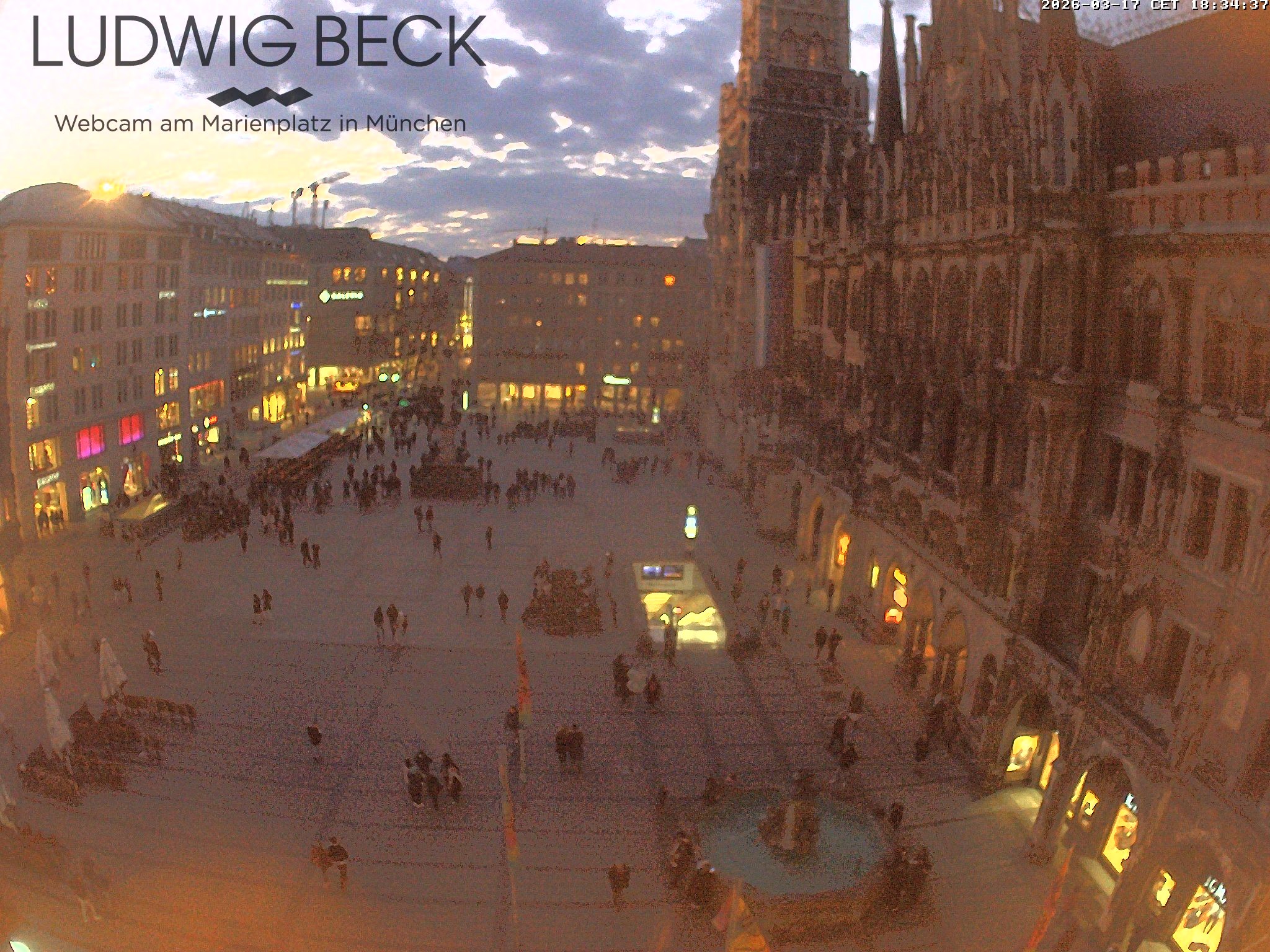 Archiv Foto Webcam am Marienplatz München