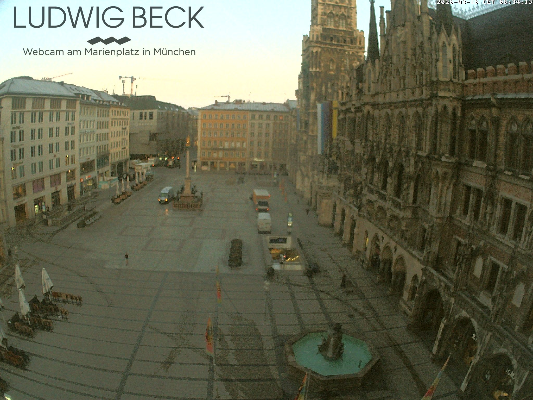 Archiv Foto Webcam am Marienplatz München