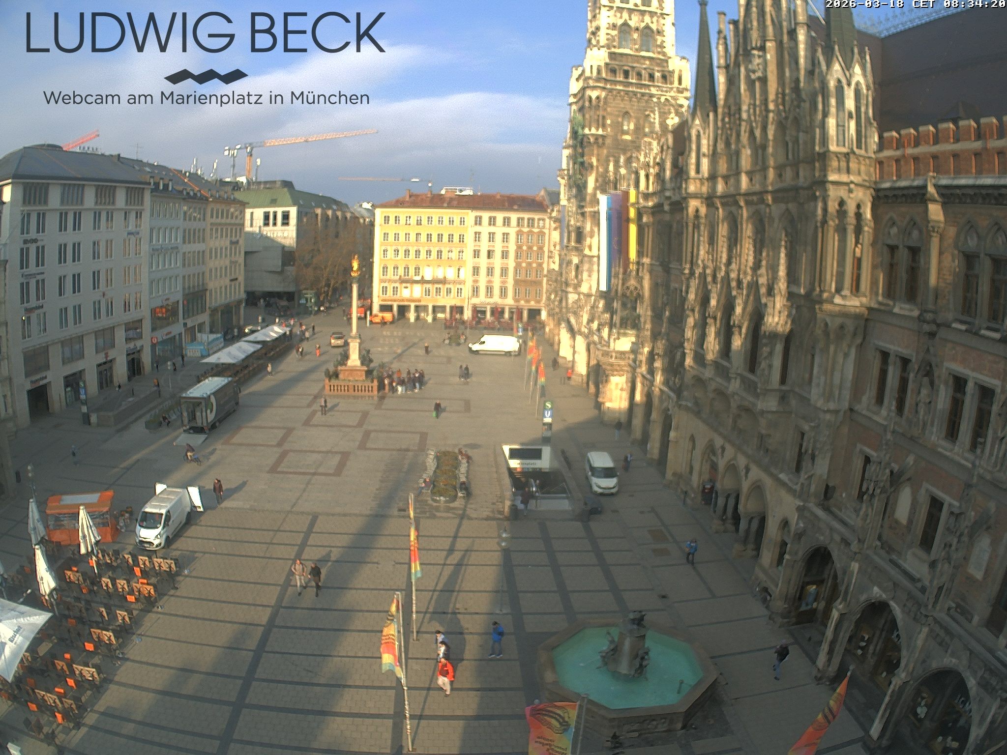 Archiv Foto Webcam am Marienplatz München