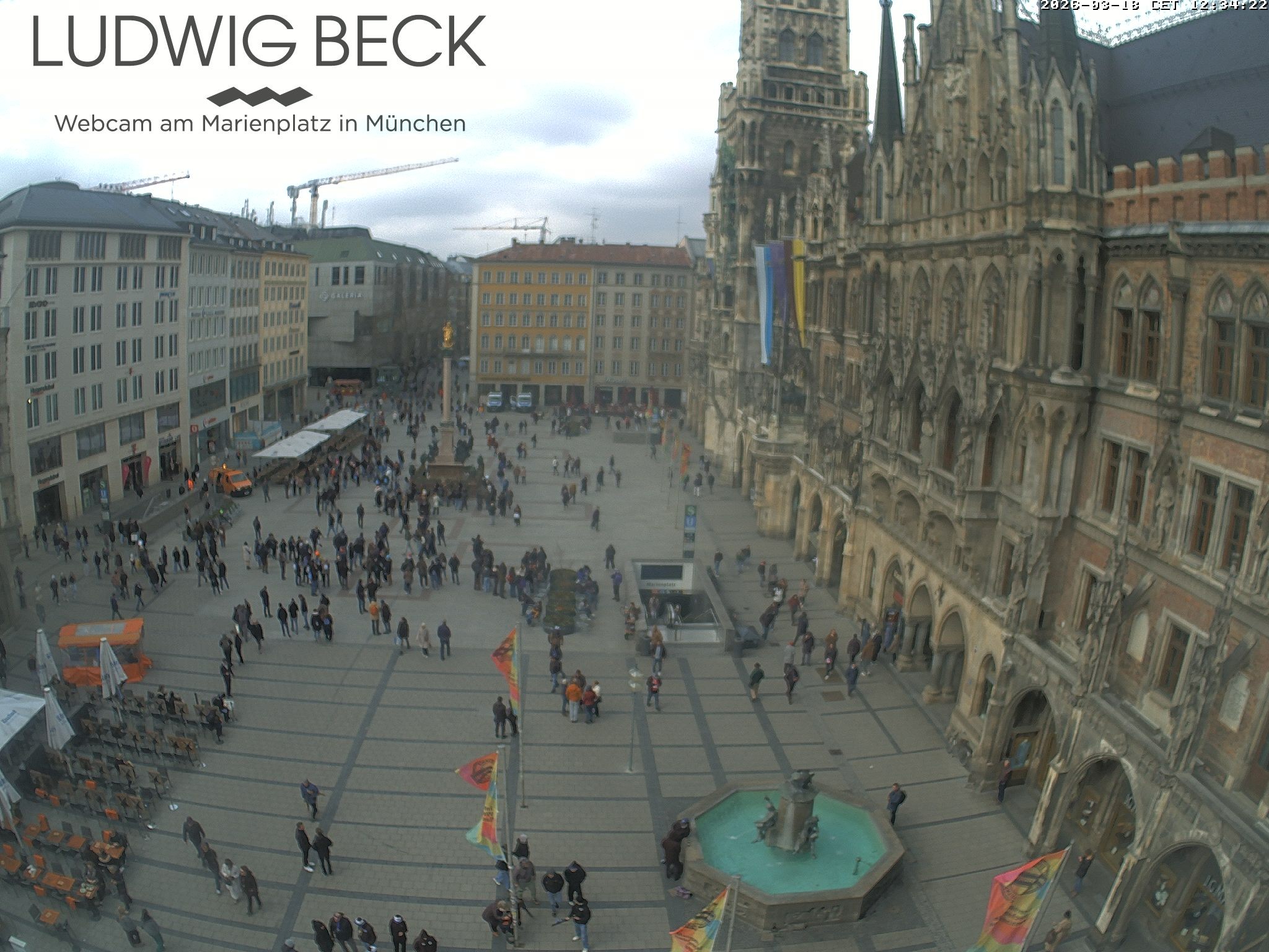 Archived image Webcam at the Marienplatz, Munich