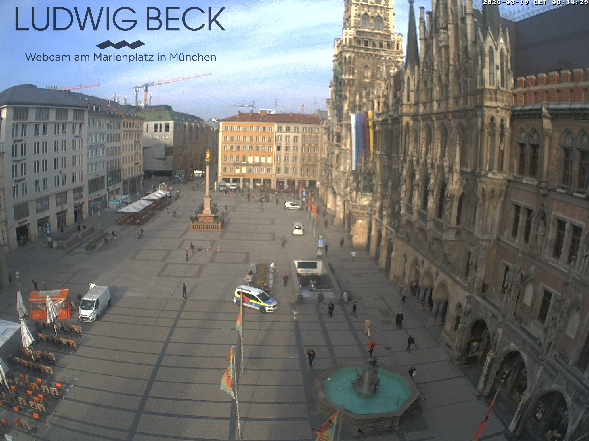 Archiv Foto Webcam am Marienplatz München