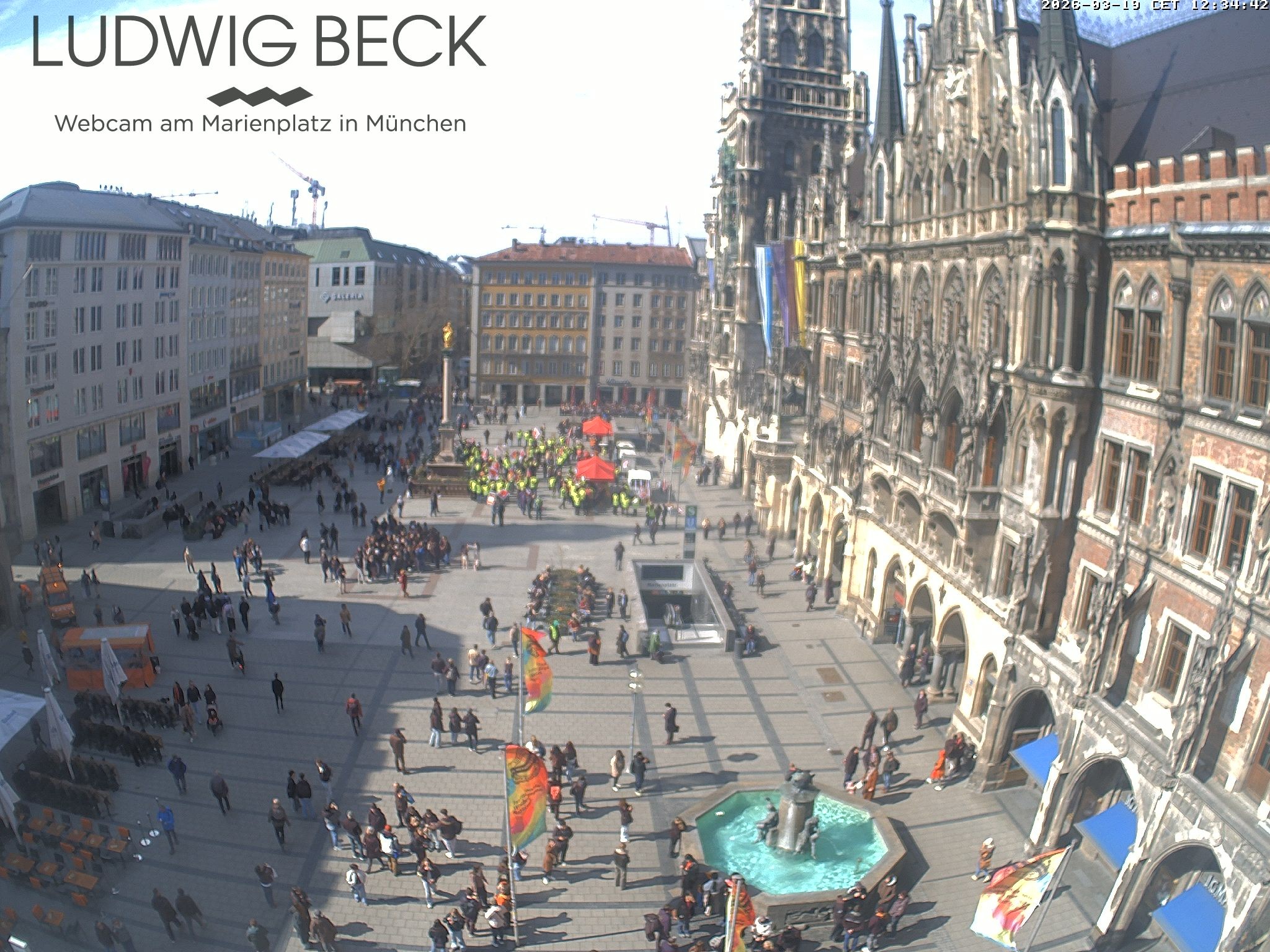 Archiv Foto Webcam am Marienplatz München