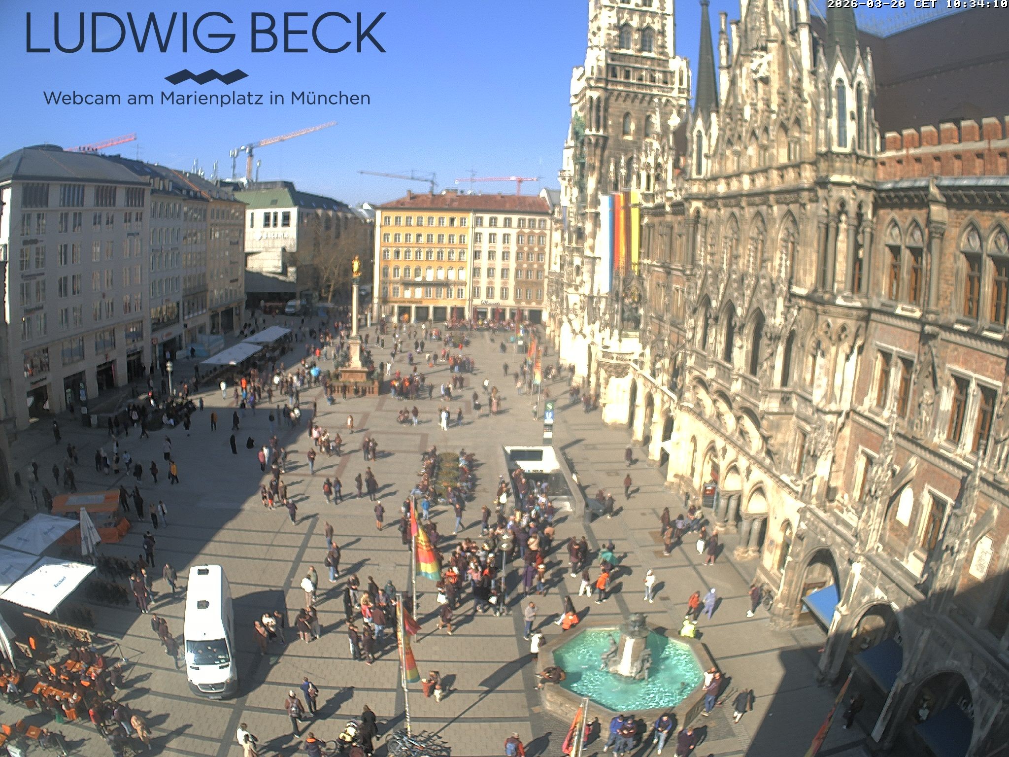 Archiv Foto Webcam am Marienplatz München