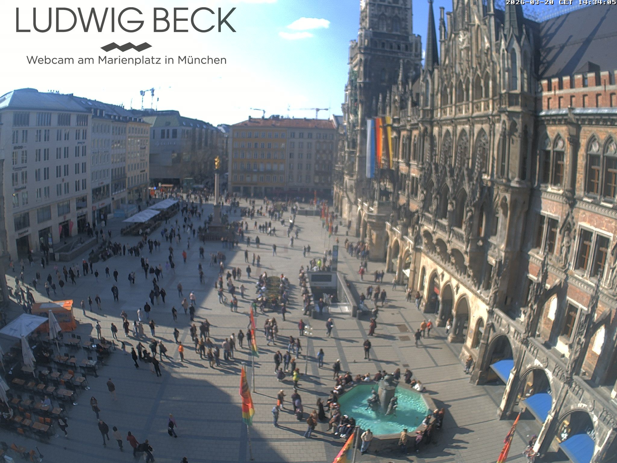 Archiv Foto Webcam am Marienplatz München
