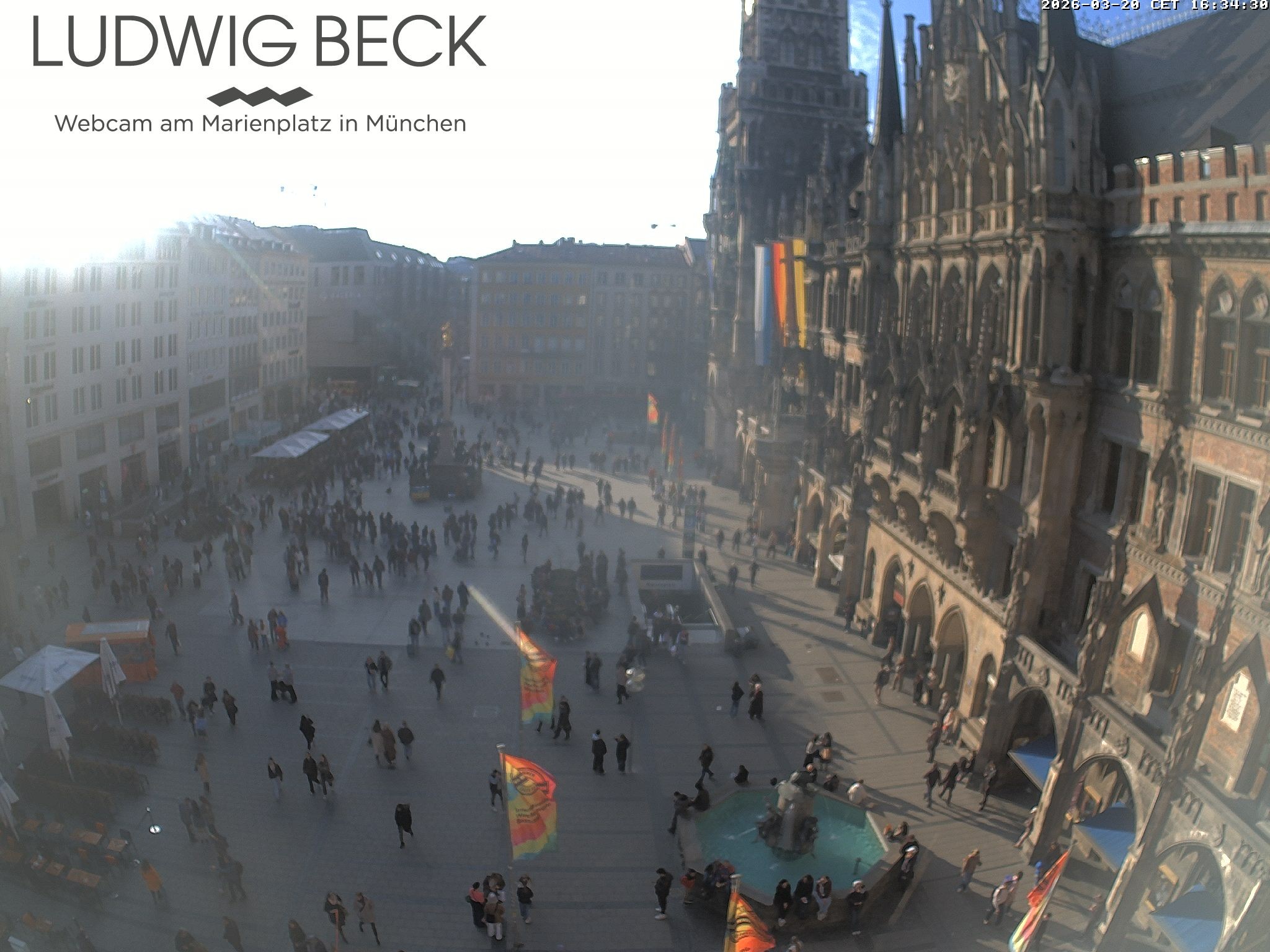 Archiv Foto Webcam am Marienplatz München