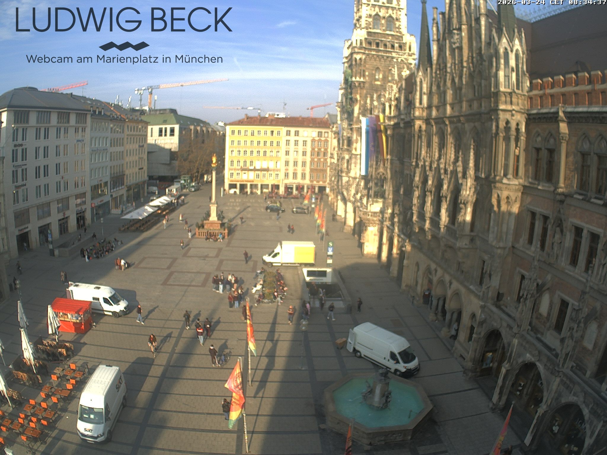 Archiv Foto Webcam am Marienplatz München