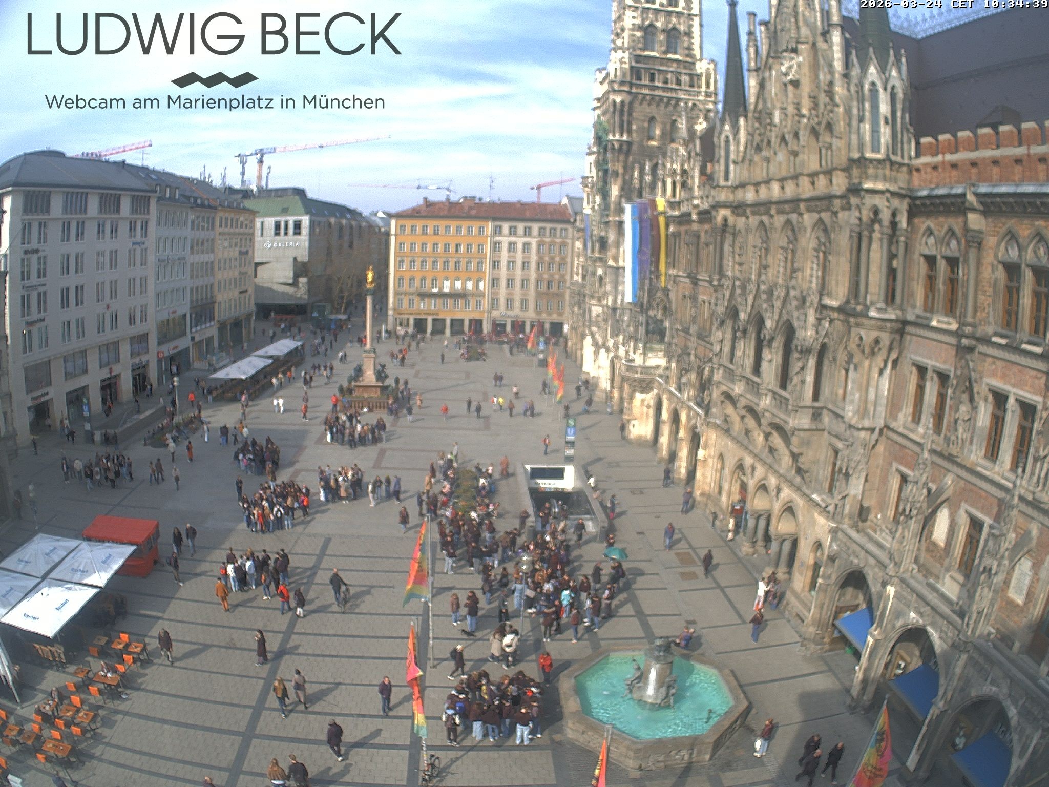 Archiv Foto Webcam am Marienplatz München