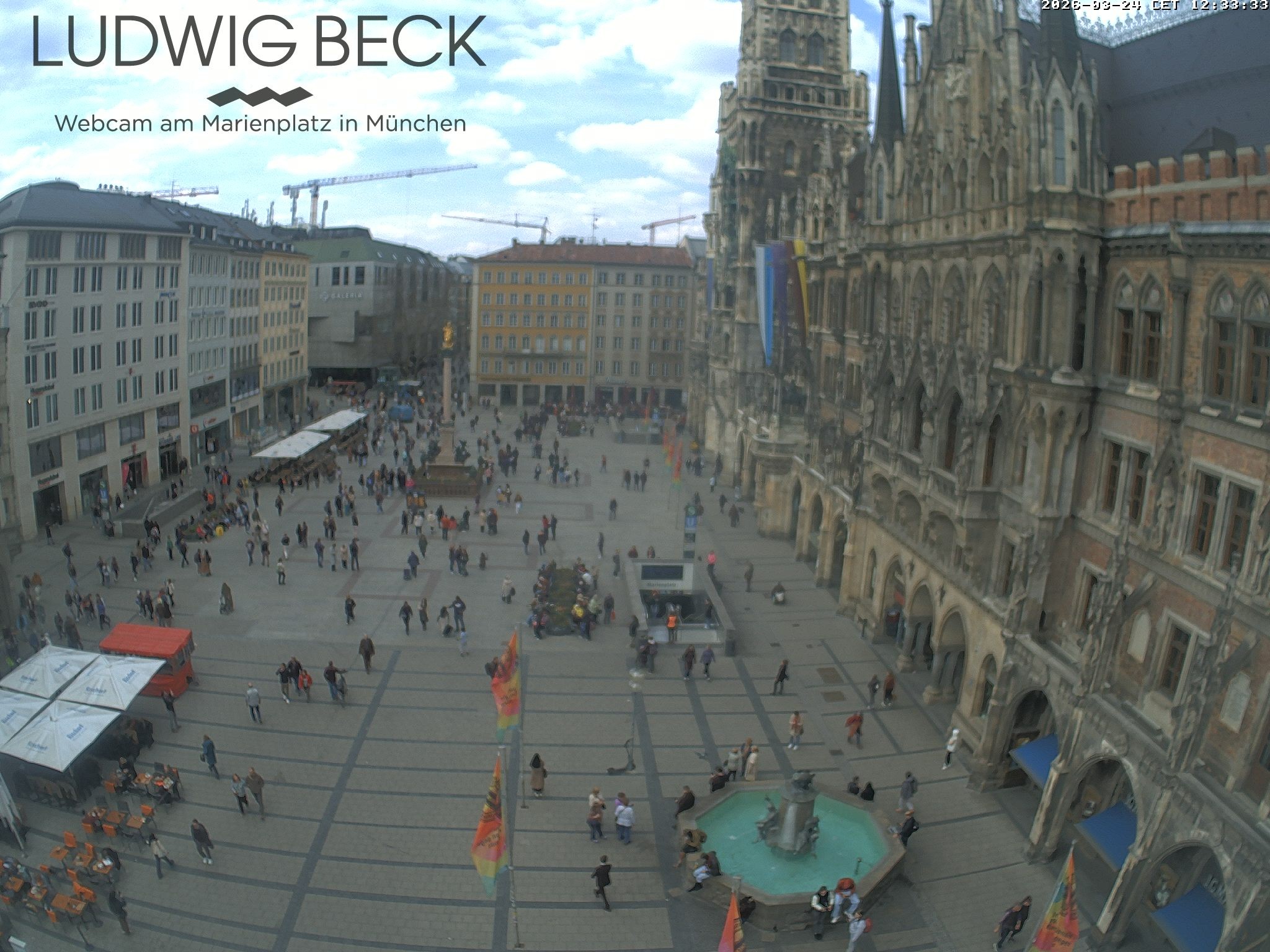 Archiv Foto Webcam am Marienplatz München