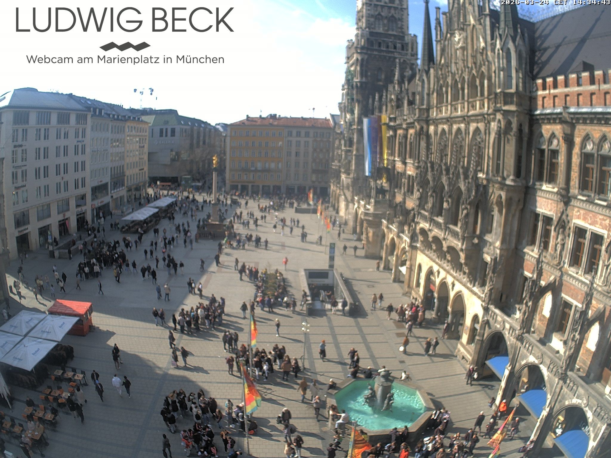 Archiv Foto Webcam am Marienplatz München