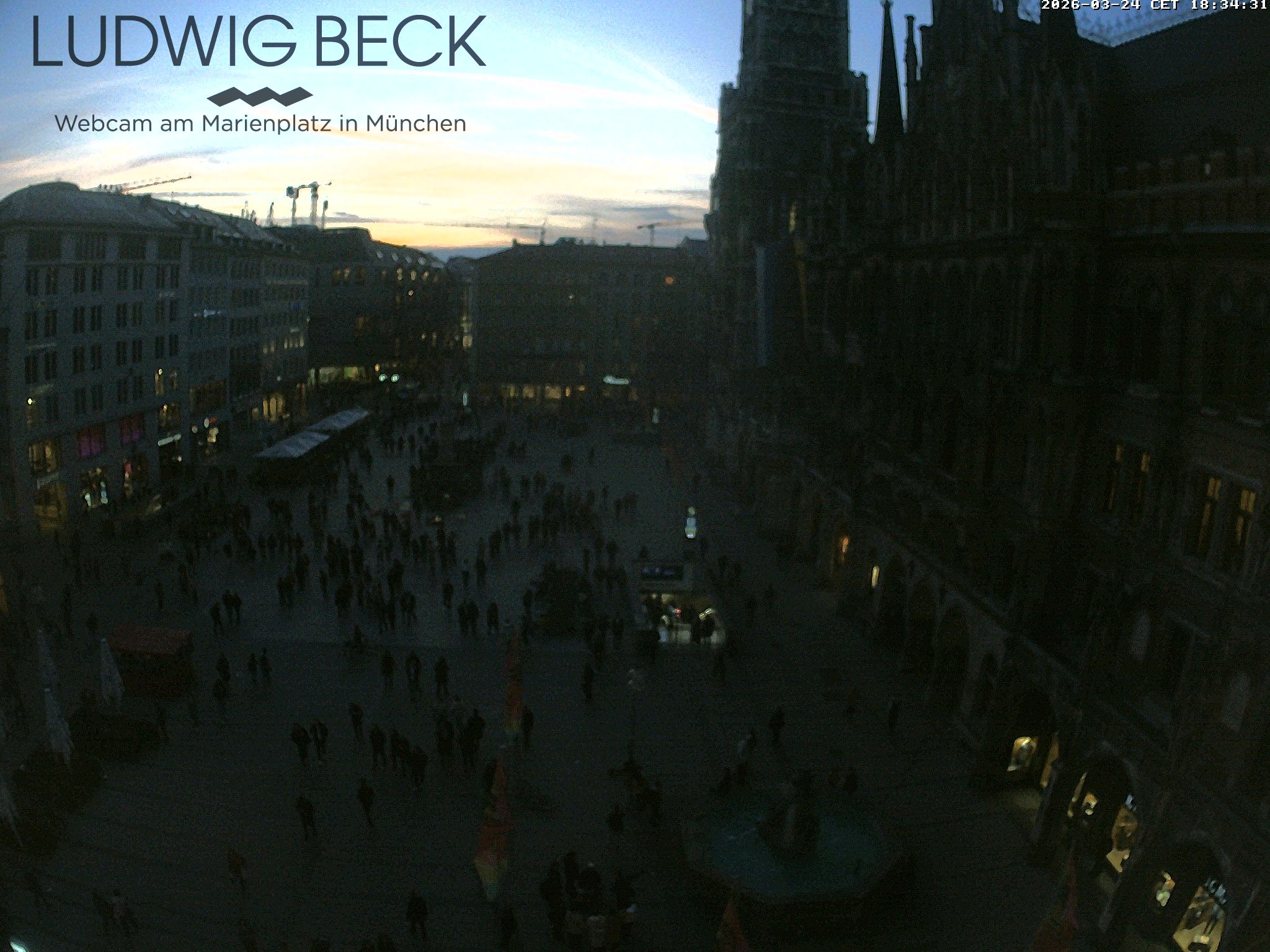 Archiv Foto Webcam am Marienplatz München
