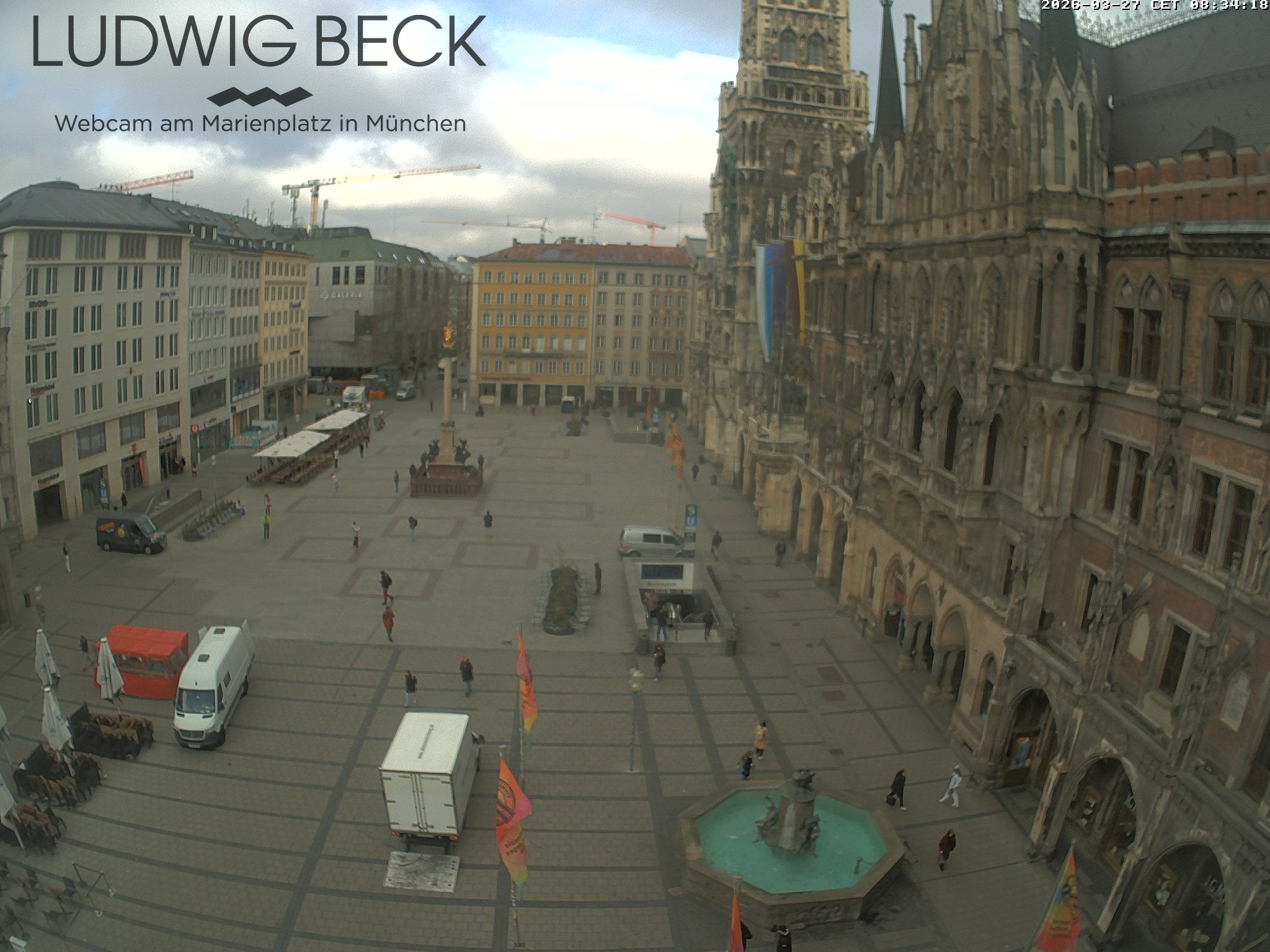 Archiv Foto Webcam am Marienplatz München