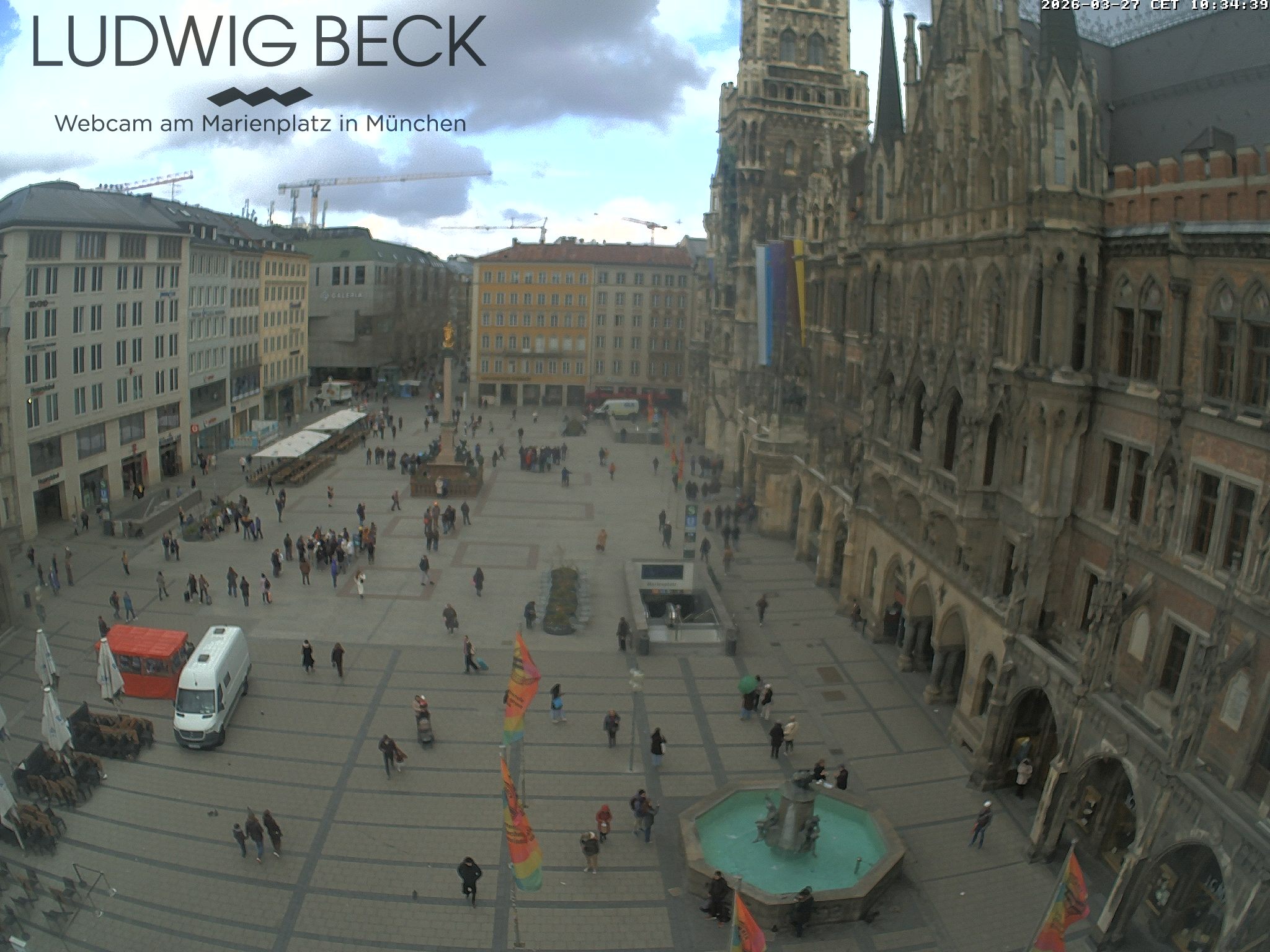 Archiv Foto Webcam am Marienplatz München