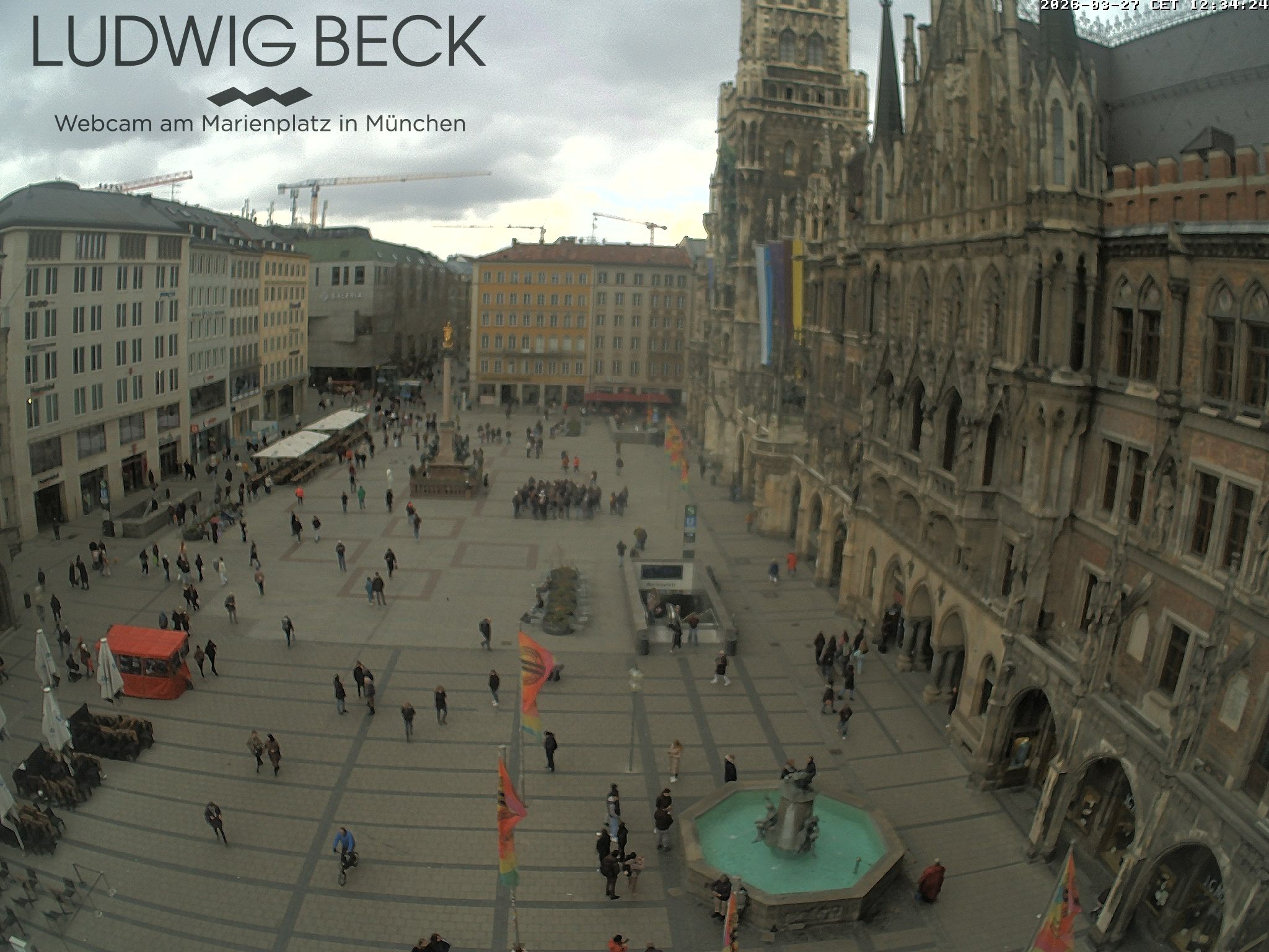 Archiv Foto Webcam am Marienplatz München