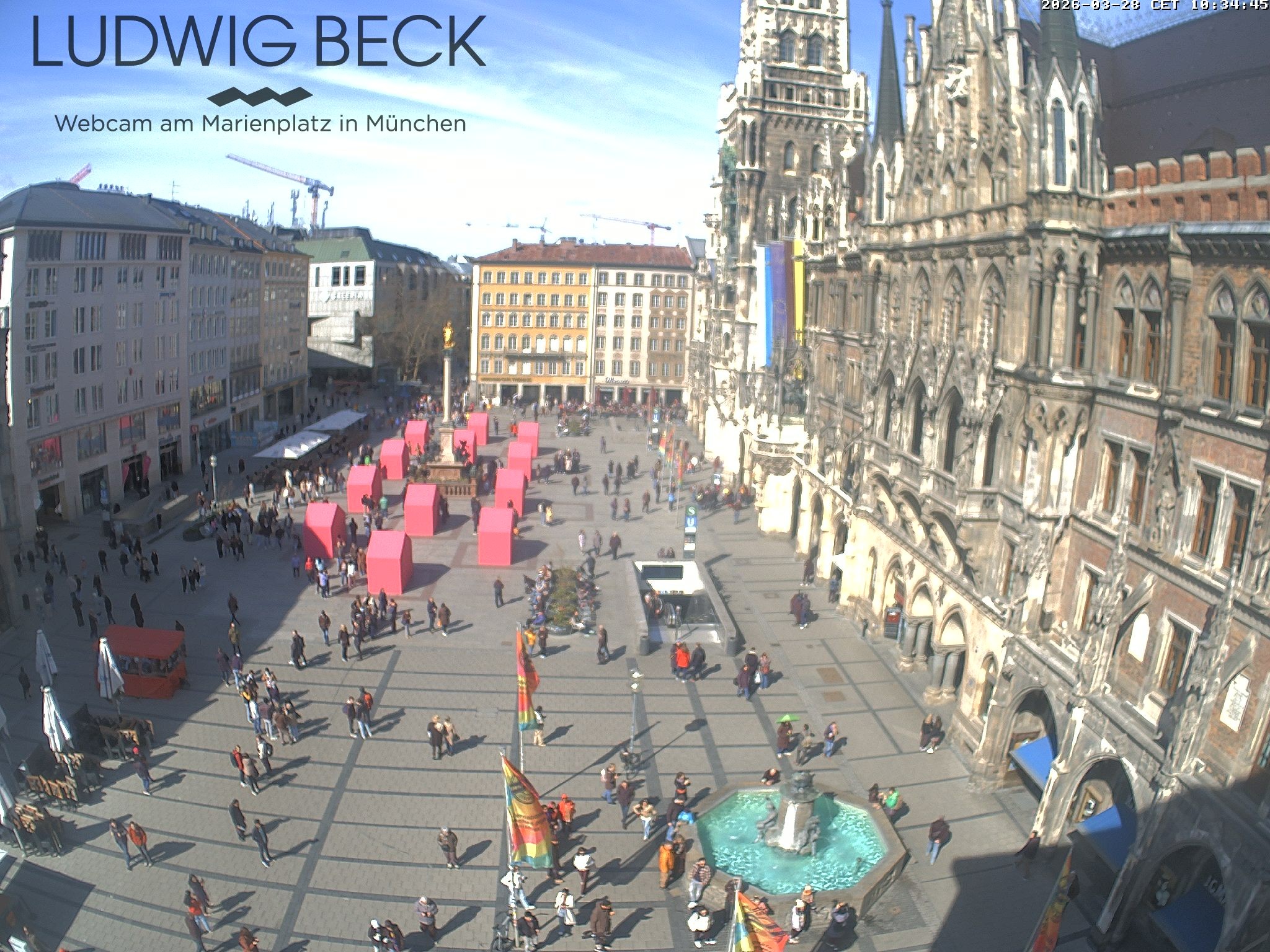 Archiv Foto Webcam am Marienplatz München