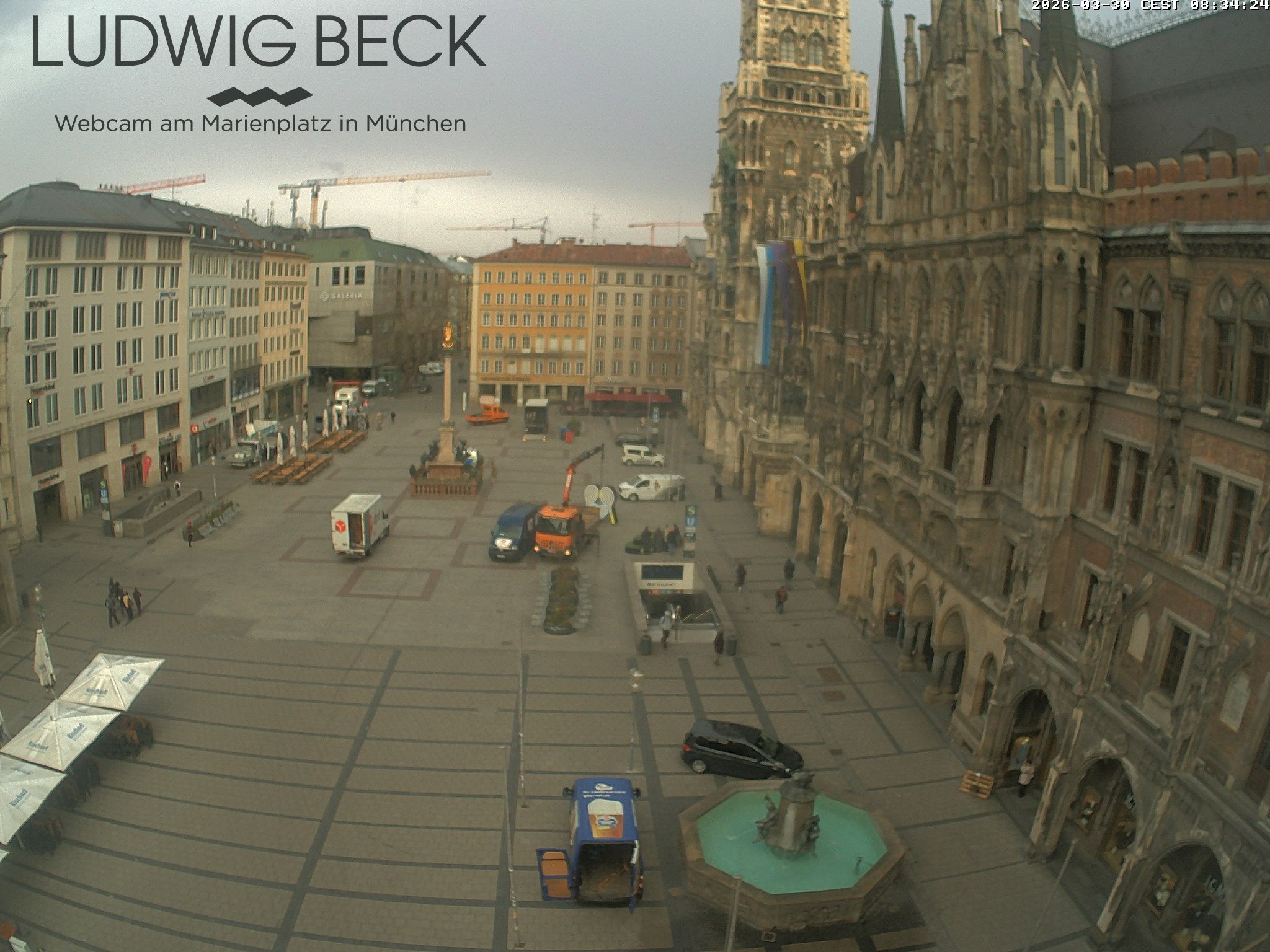 Archived image Webcam at the Marienplatz, Munich
