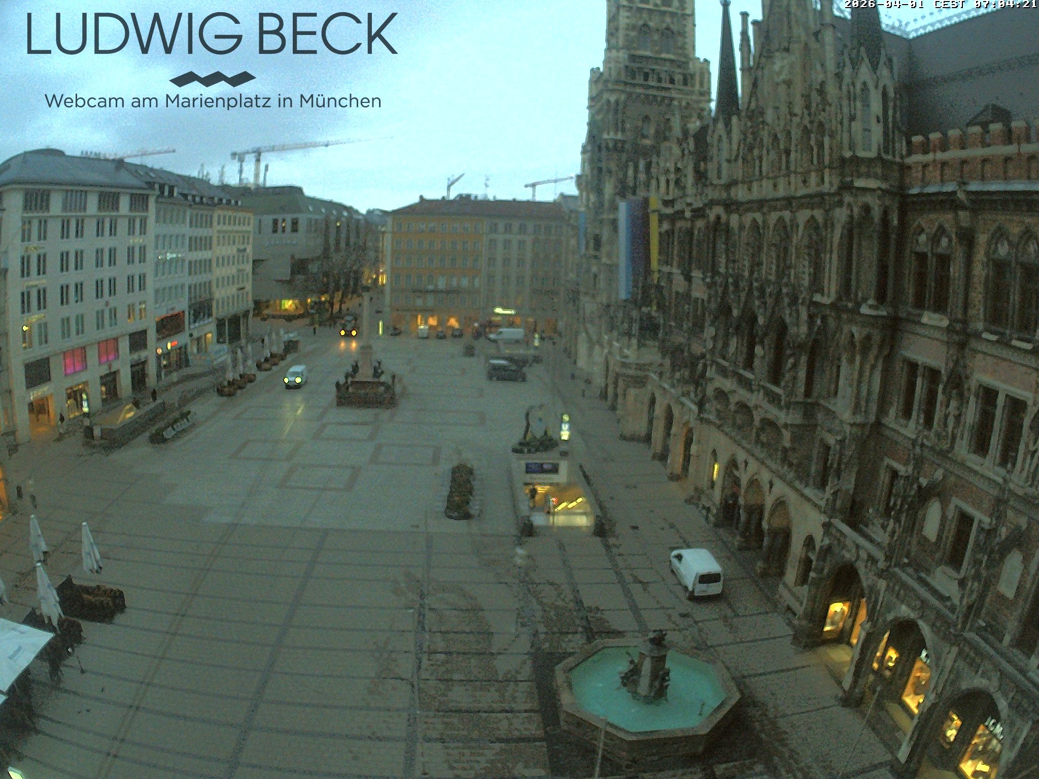 Archiv Foto Webcam am Marienplatz München
