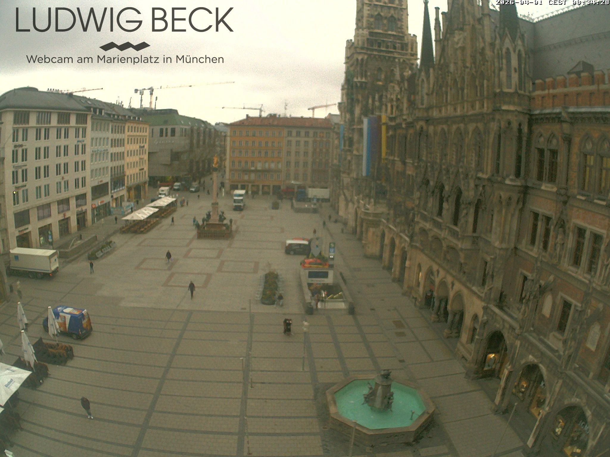 Archived image Webcam at the Marienplatz, Munich