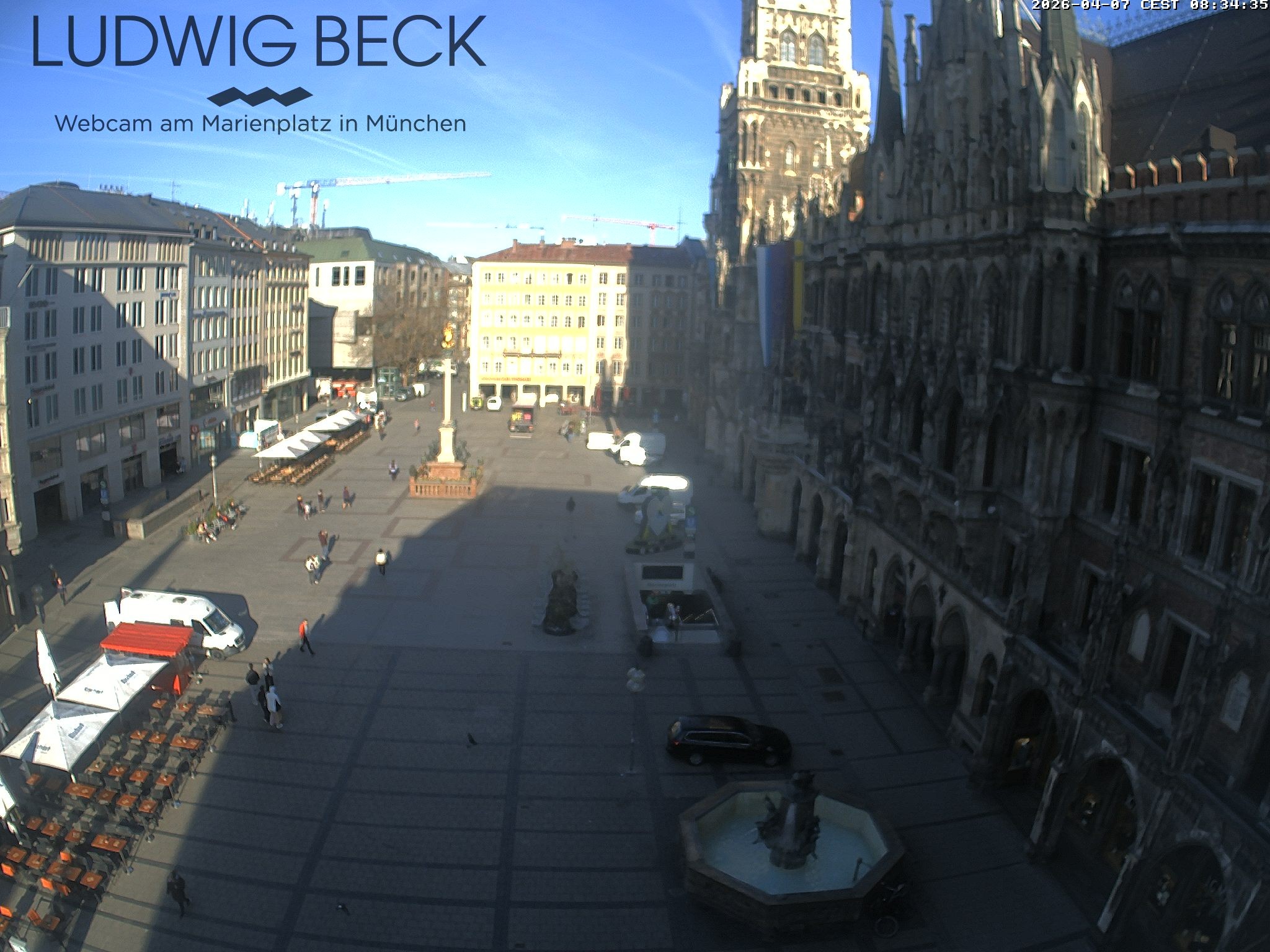 Archiv Foto Webcam am Marienplatz München
