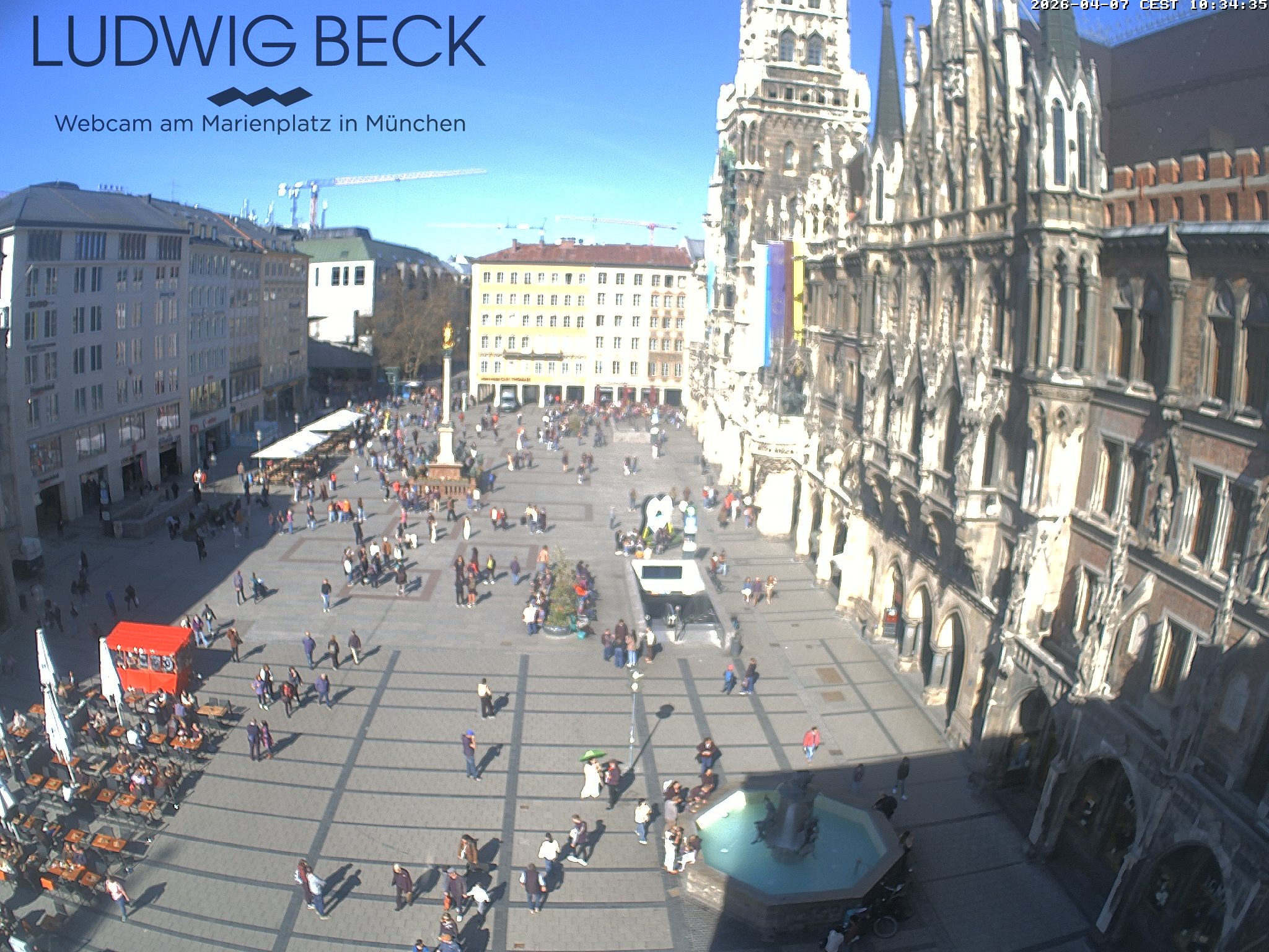 Archiv Foto Webcam am Marienplatz München