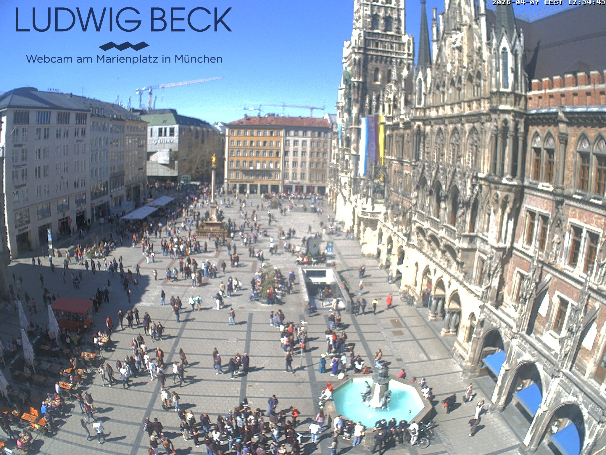 Archiv Foto Webcam am Marienplatz München