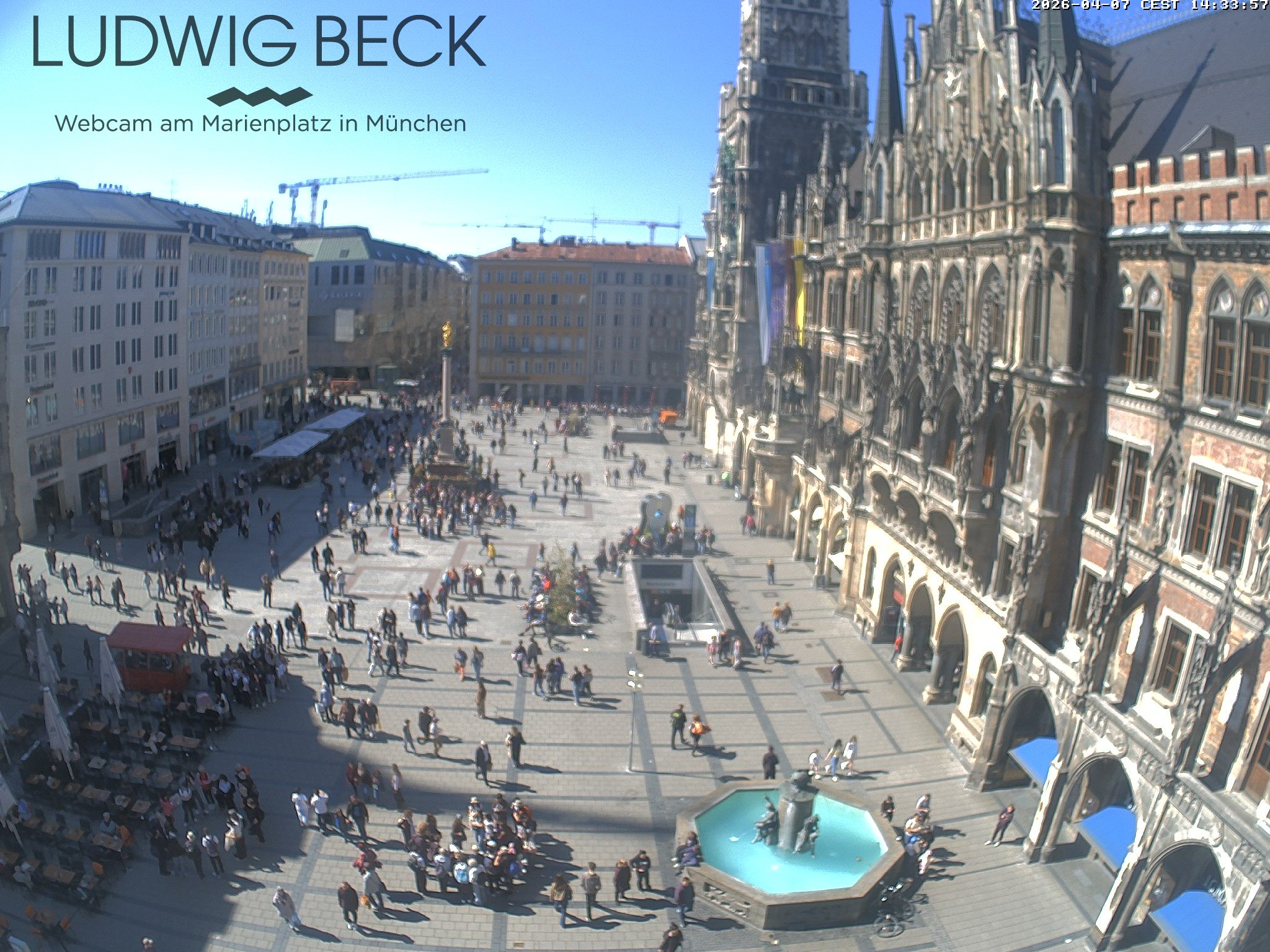 Archiv Foto Webcam am Marienplatz München