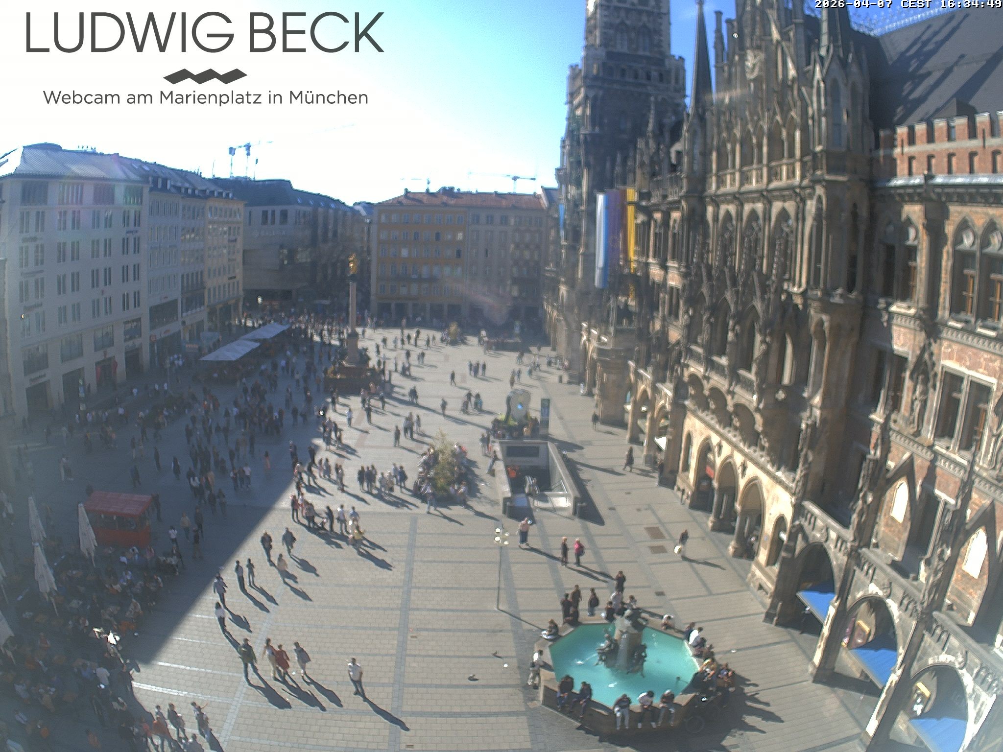 Archiv Foto Webcam am Marienplatz München