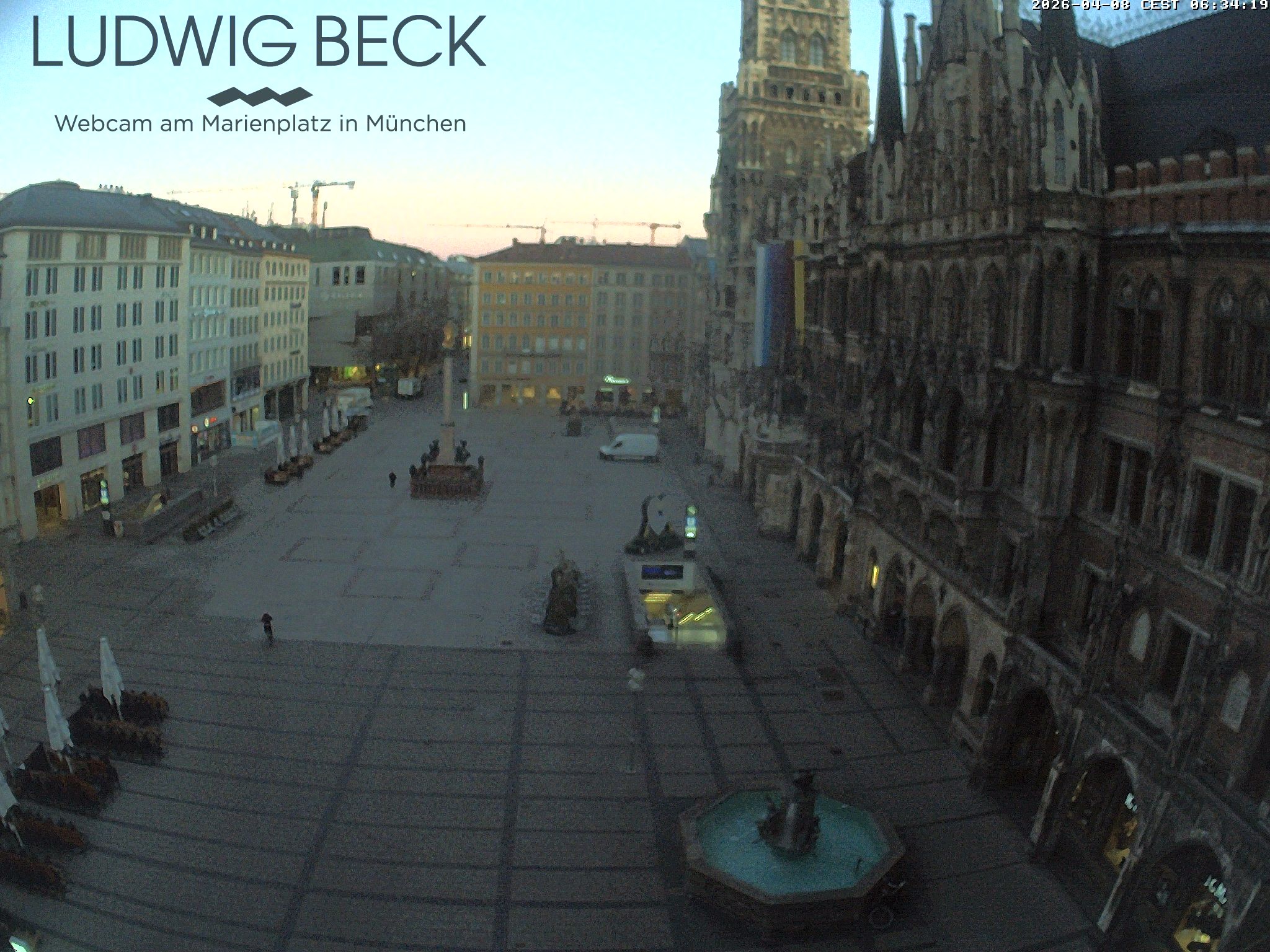 Archiv Foto Webcam am Marienplatz München