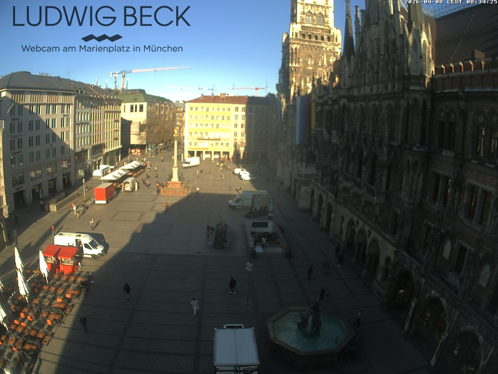 Archiv Foto Webcam am Marienplatz München