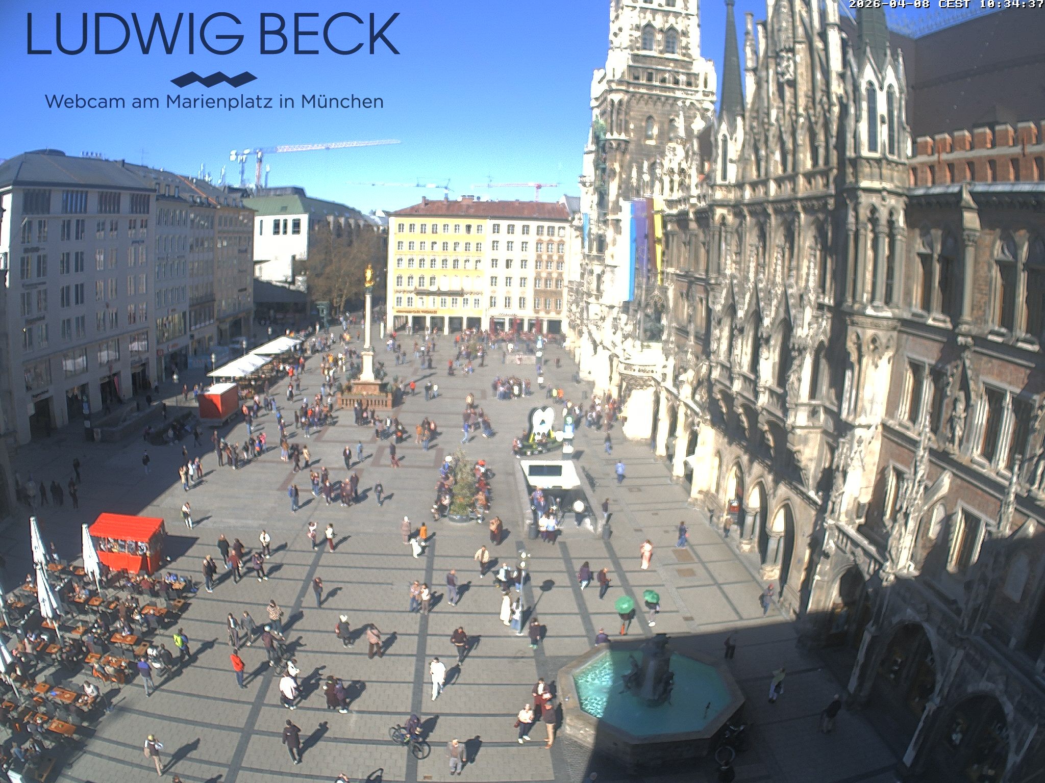 Archiv Foto Webcam am Marienplatz München